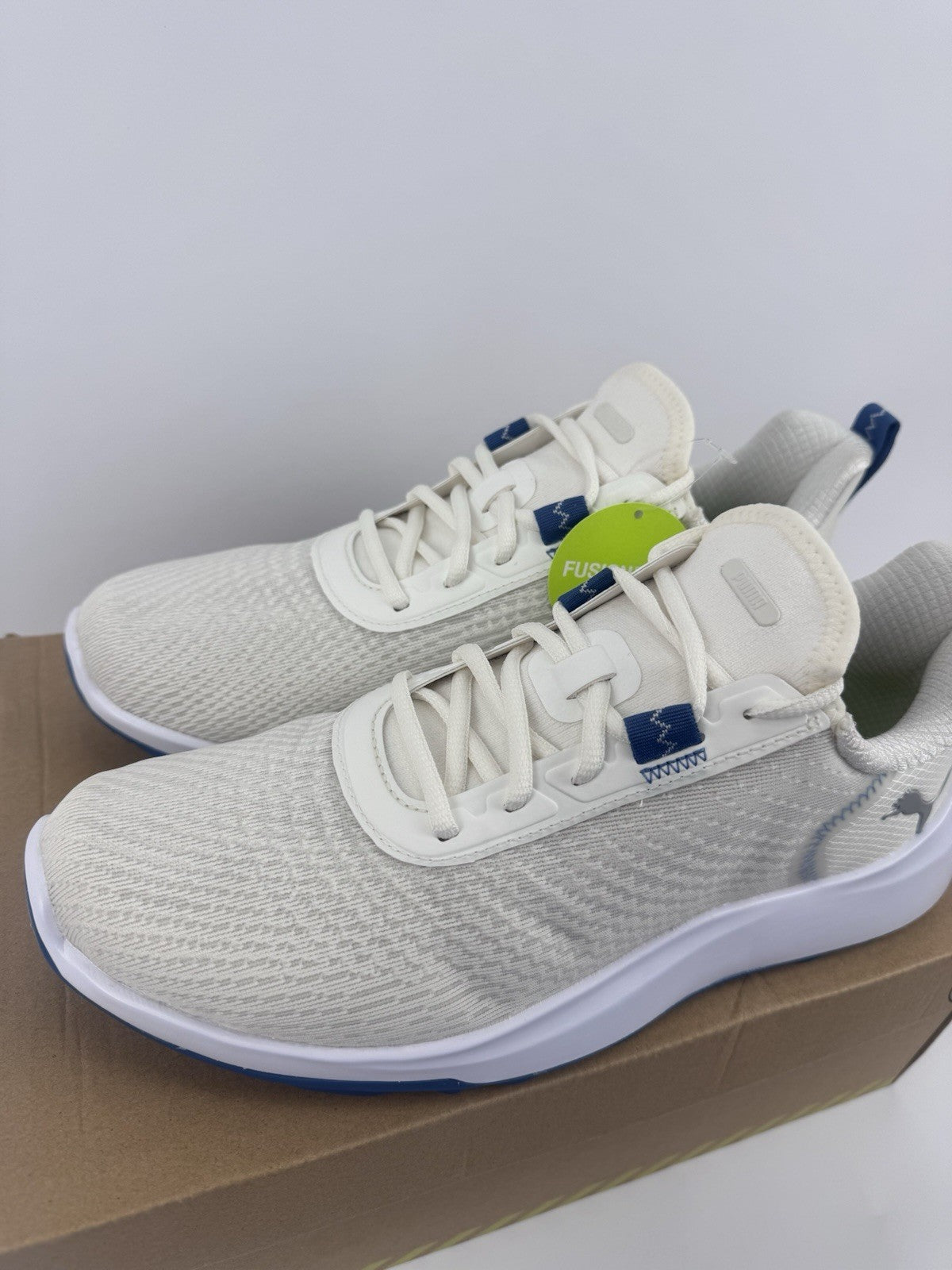 Puma Fusion Crush Sport Women's Trainers Size UK 8 White Blue Breathable/323454