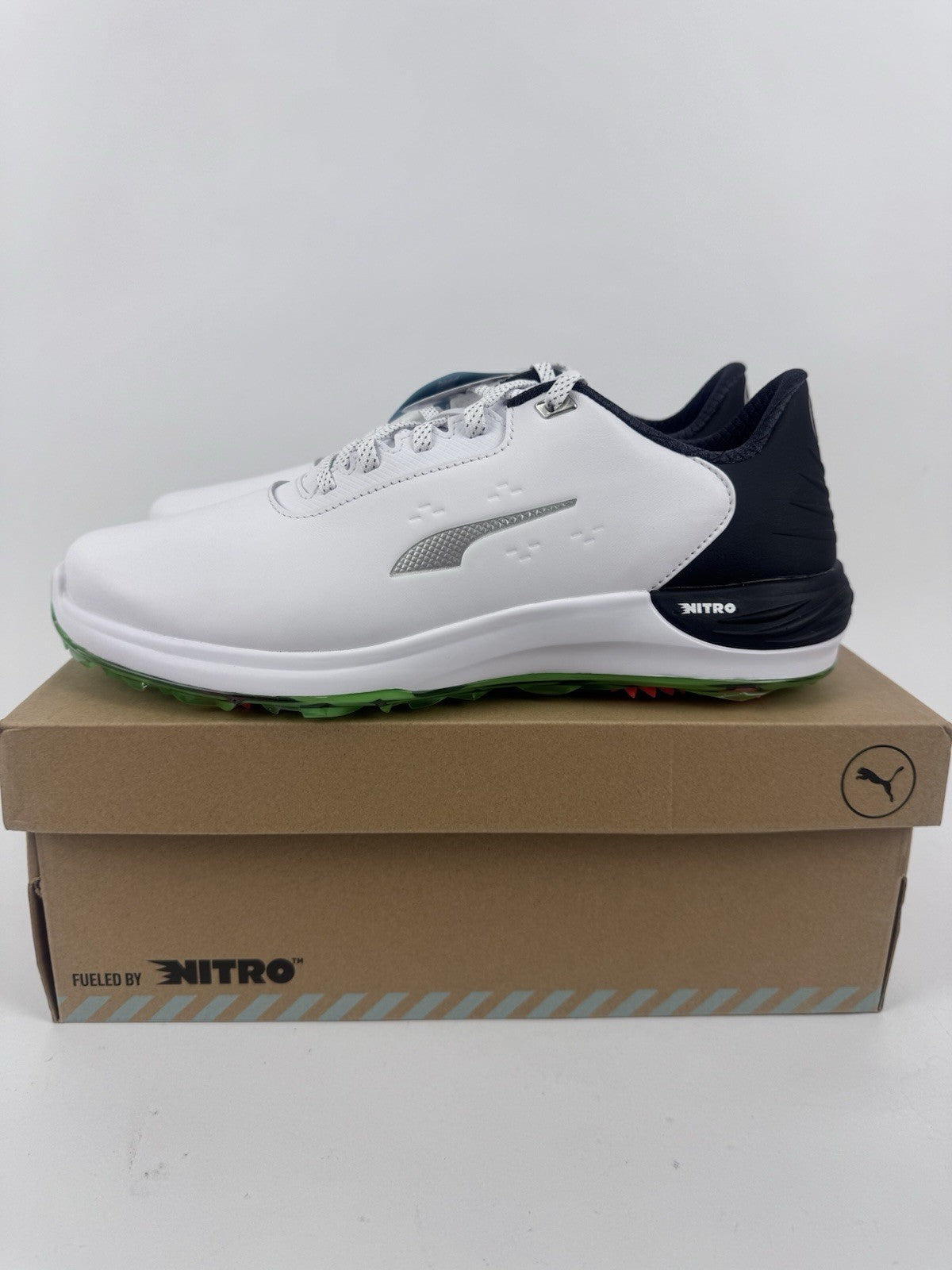 Puma Phantomcat Nitro Men's Golf Shoes Size UK 9.5 White Black Fluro/319080
