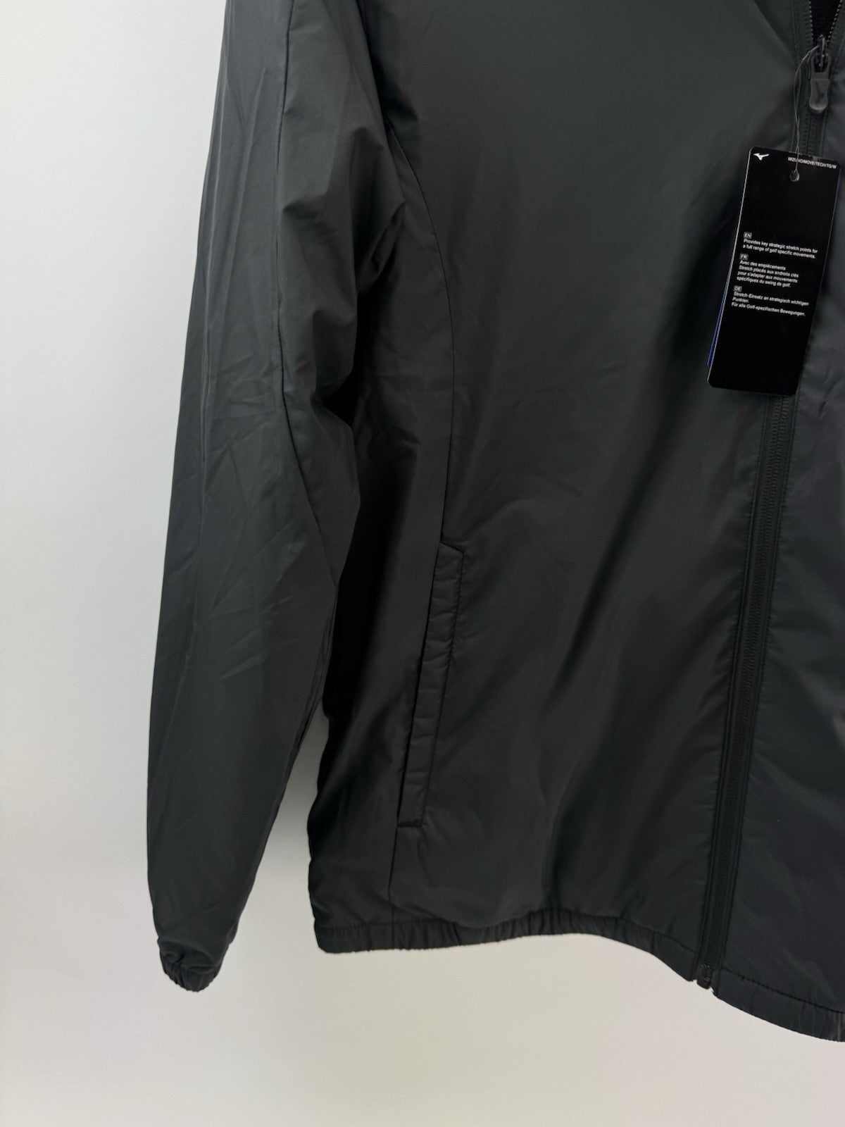 Mizuno Motion Golf Jacket Move Tech Lined Full Zip UK Medium /Black /New /232821