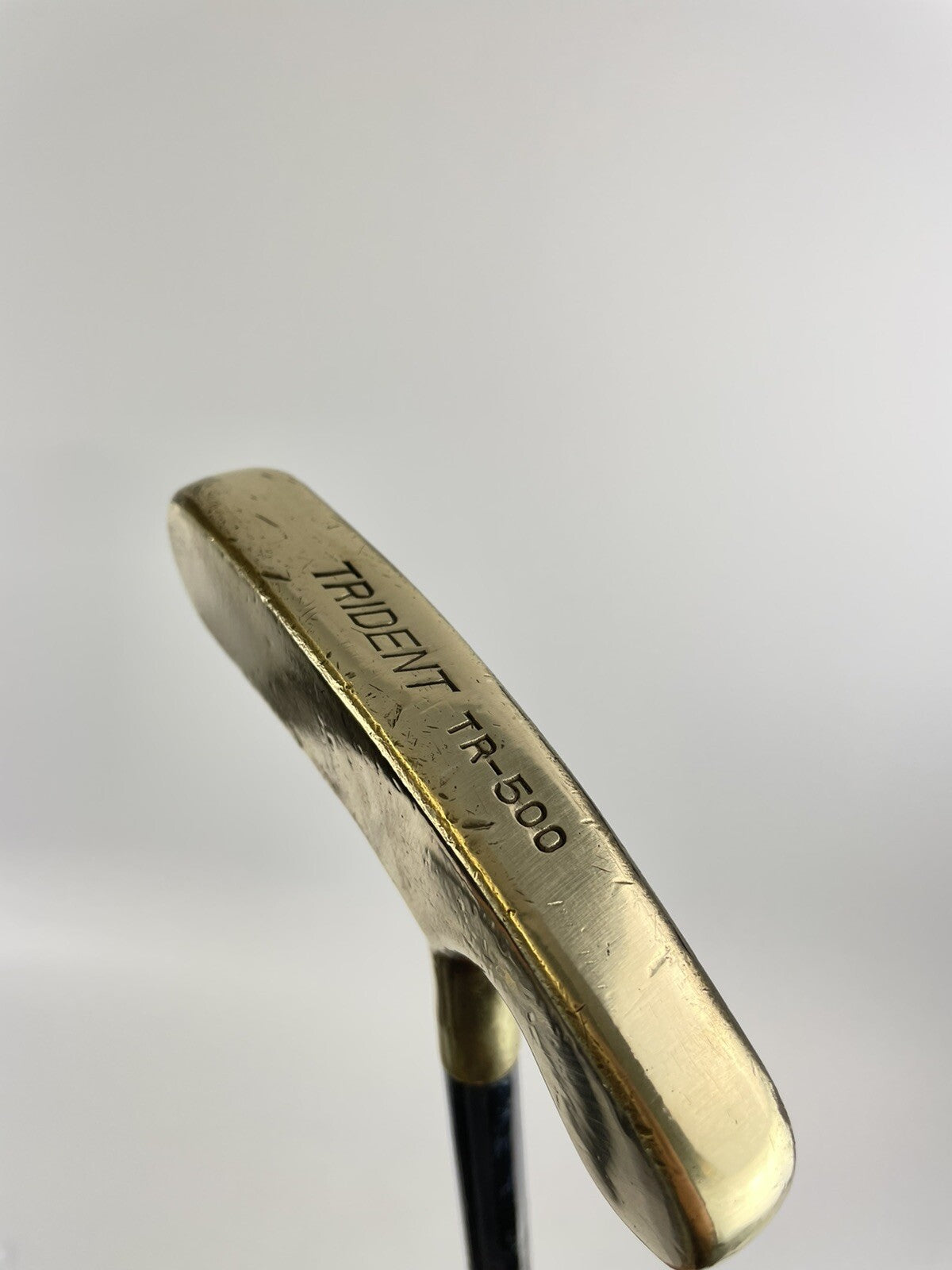 Brass Blade Golf Putter Trident TR-500 Two Way 34.5” Steel /New Grip /46652