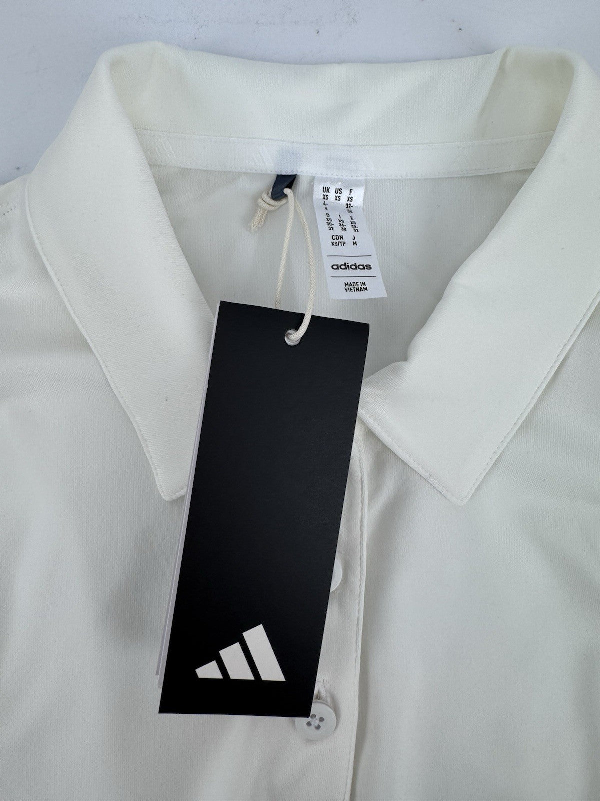 adidas Ultimate365 Women’s Golf White Sleeveless Polo Shirt Size XS/ 317927