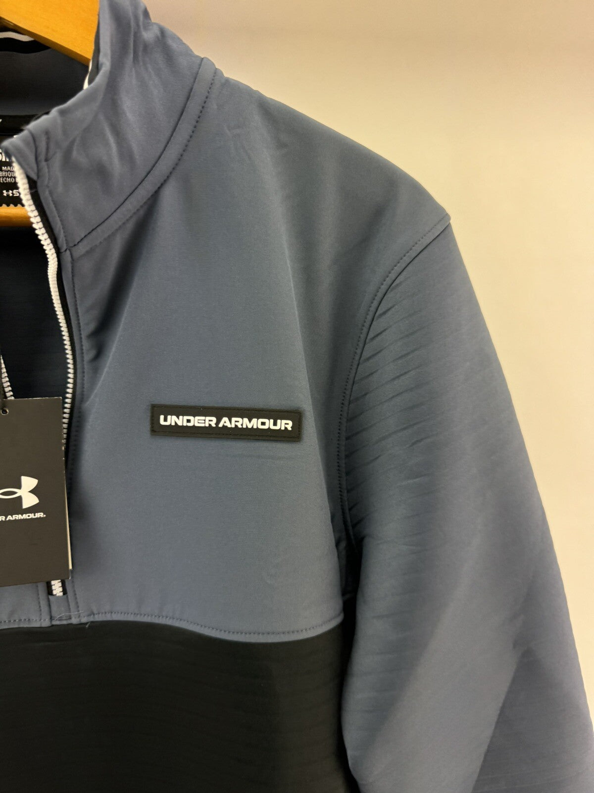 Under Armour Storm Pullover Mens Daytona 1/2 Zip UK Small /Navy/Grey /New/207345