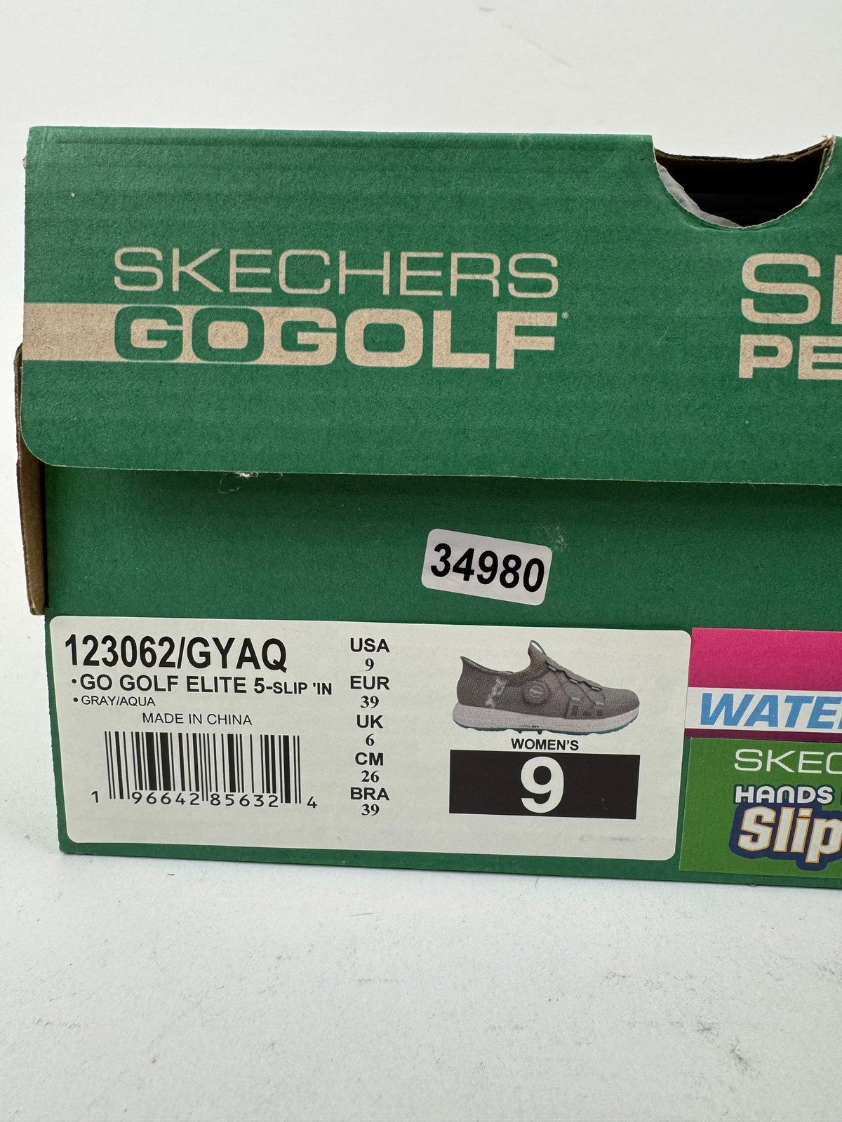 Skechers Go Golf Elite 5 Slip-In Womens Size UK 6 Grey/Aqua Arch Fit/349801
