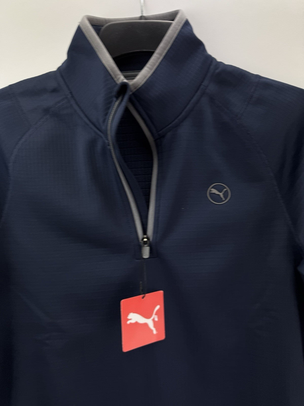 Puma Golf Mens Pullover Waffle Fleece 1/4 Zip UK Small /Navy /New /252263