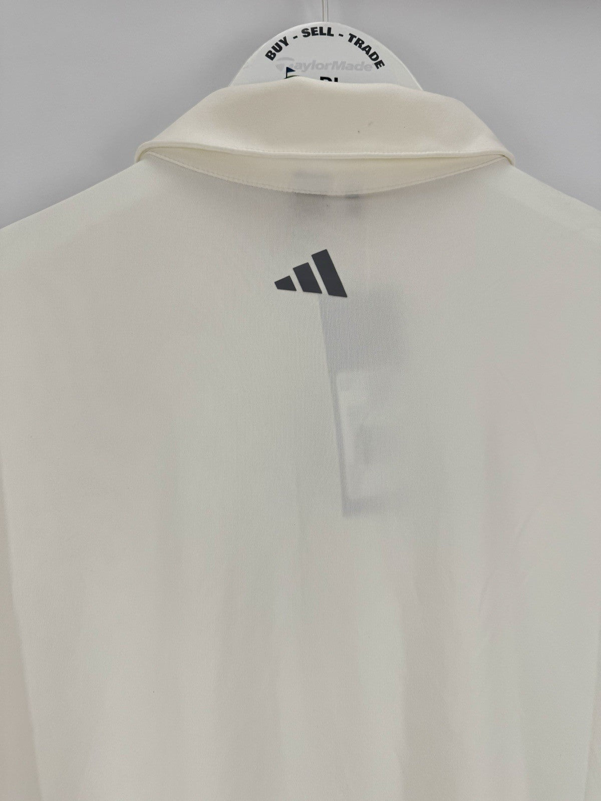 Adidas Core LS Polo Shirt Men's Large Cream Long Sleeve Golf Wear/329527
