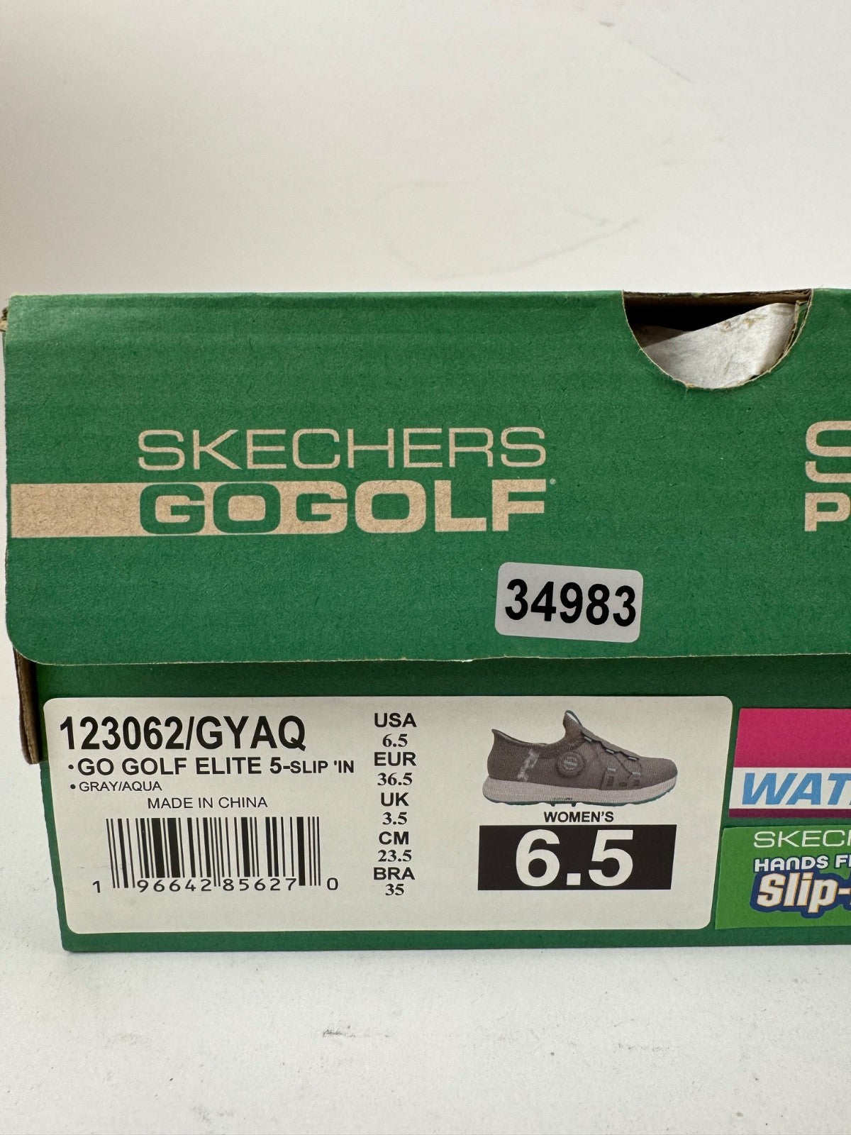 Skechers Go Golf Elite 5 Slip-In Womens Size UK 3.5 Grey/Aqua Arch Fit/349838
