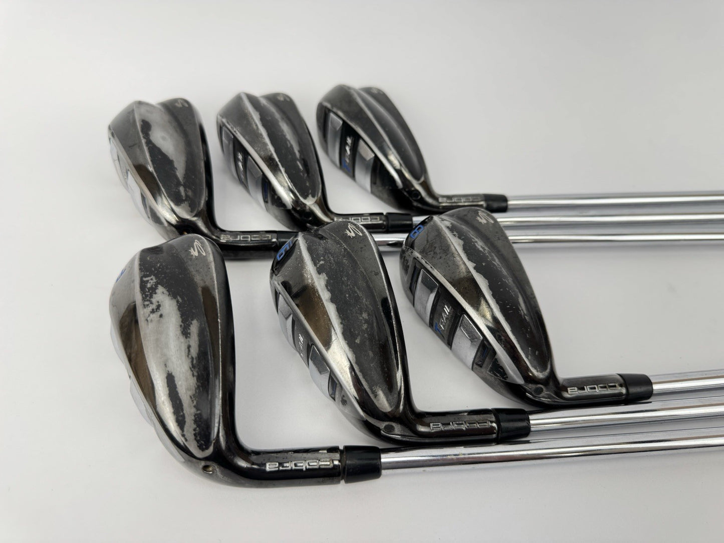 Cobra T Rail Irons Left Handed 5-PW Regular Flex Steel /Midsize Grips /356060