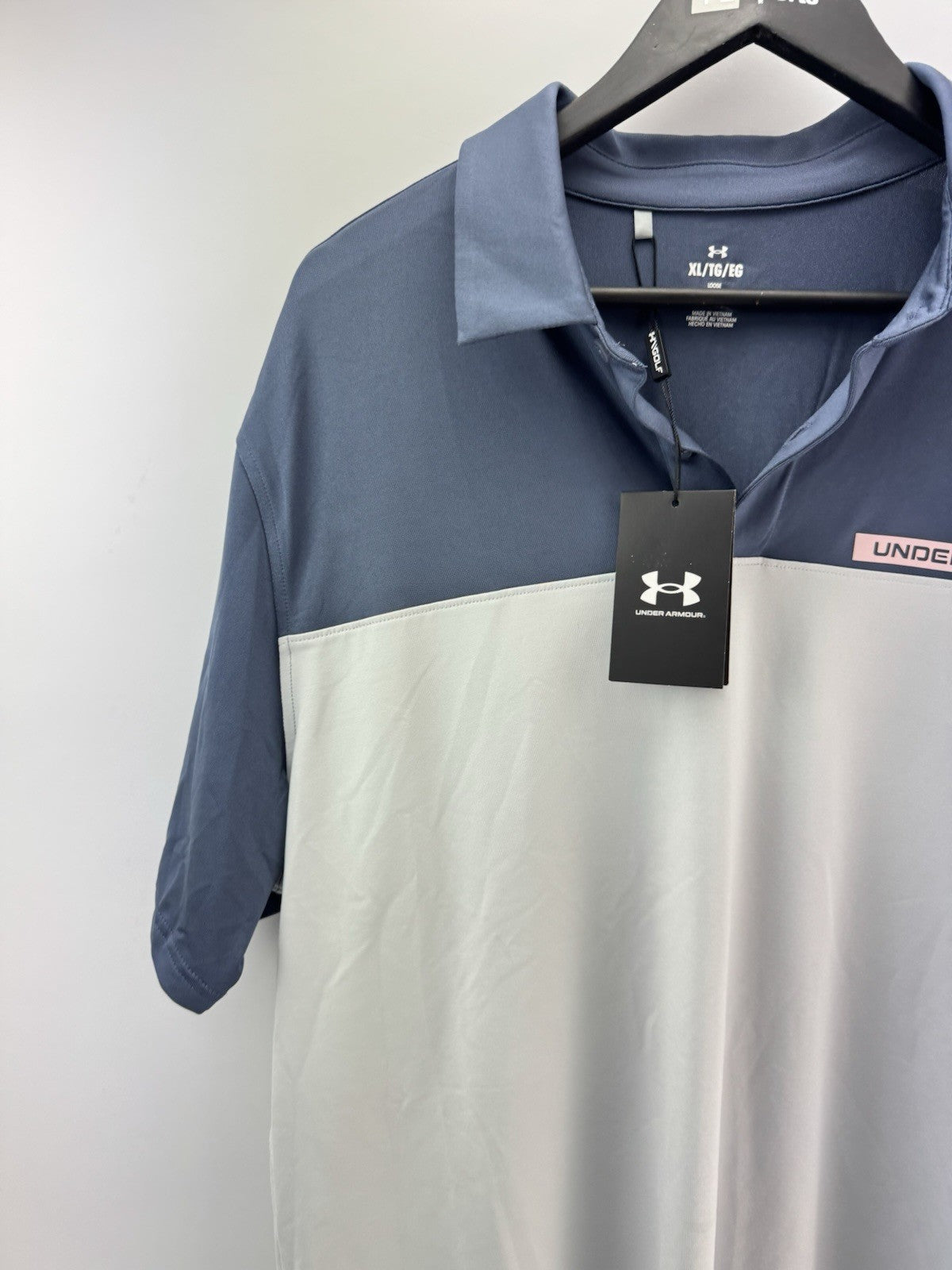 Under Armour Golf Polo T2G Colour Block Mens UK XL /New /285102