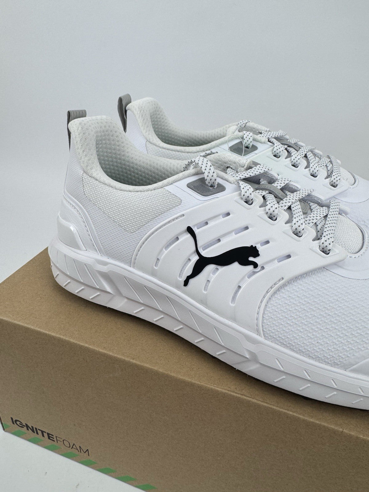 Puma Ignite Elevate 2 Tour Men's Golf Shoes Size UK 10 White Waterproof/319147