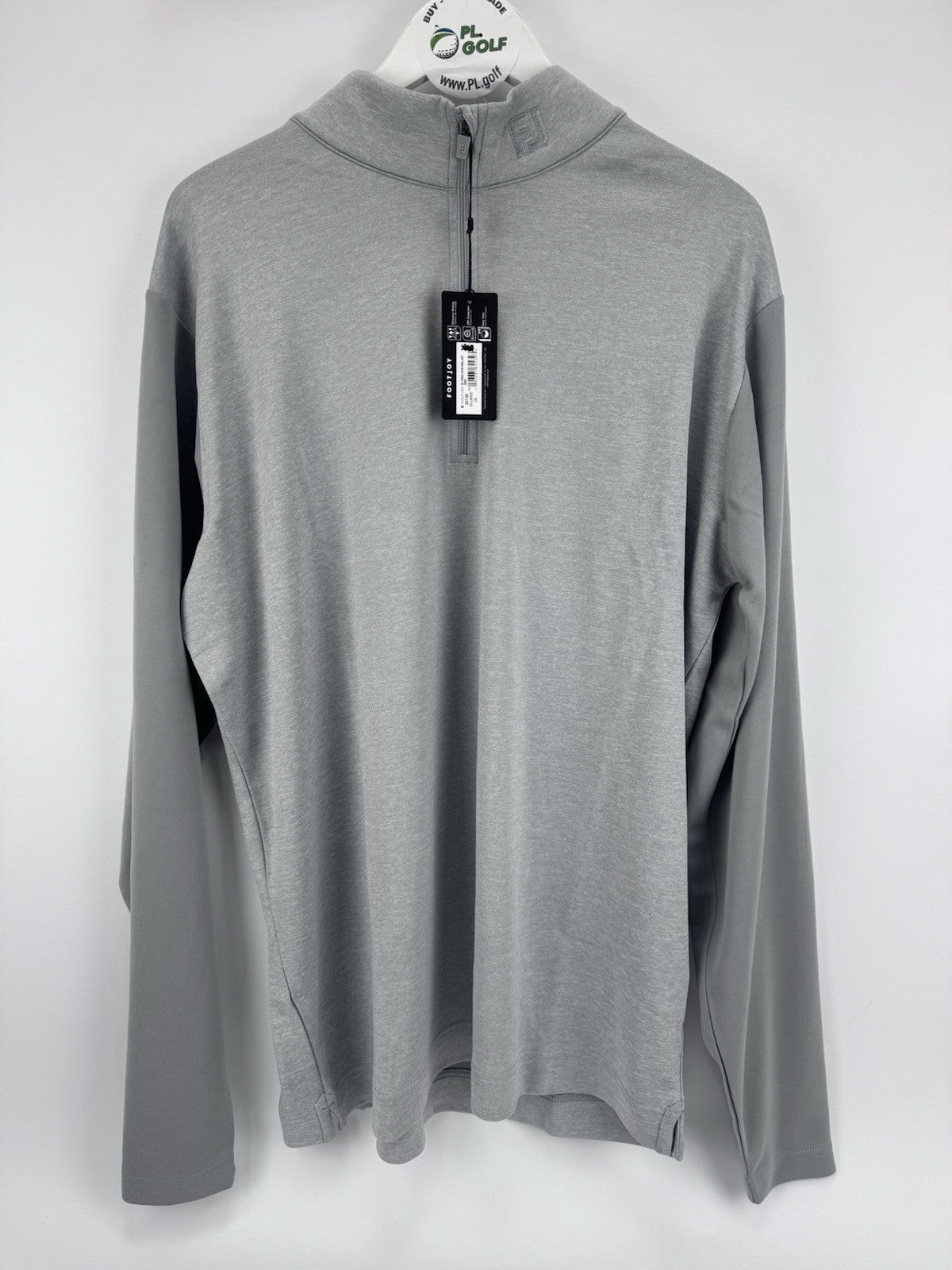 FootJoy Tonal Heather Chill-Out Men's Golf Pullover XXL Grey Quarter Zip/317080