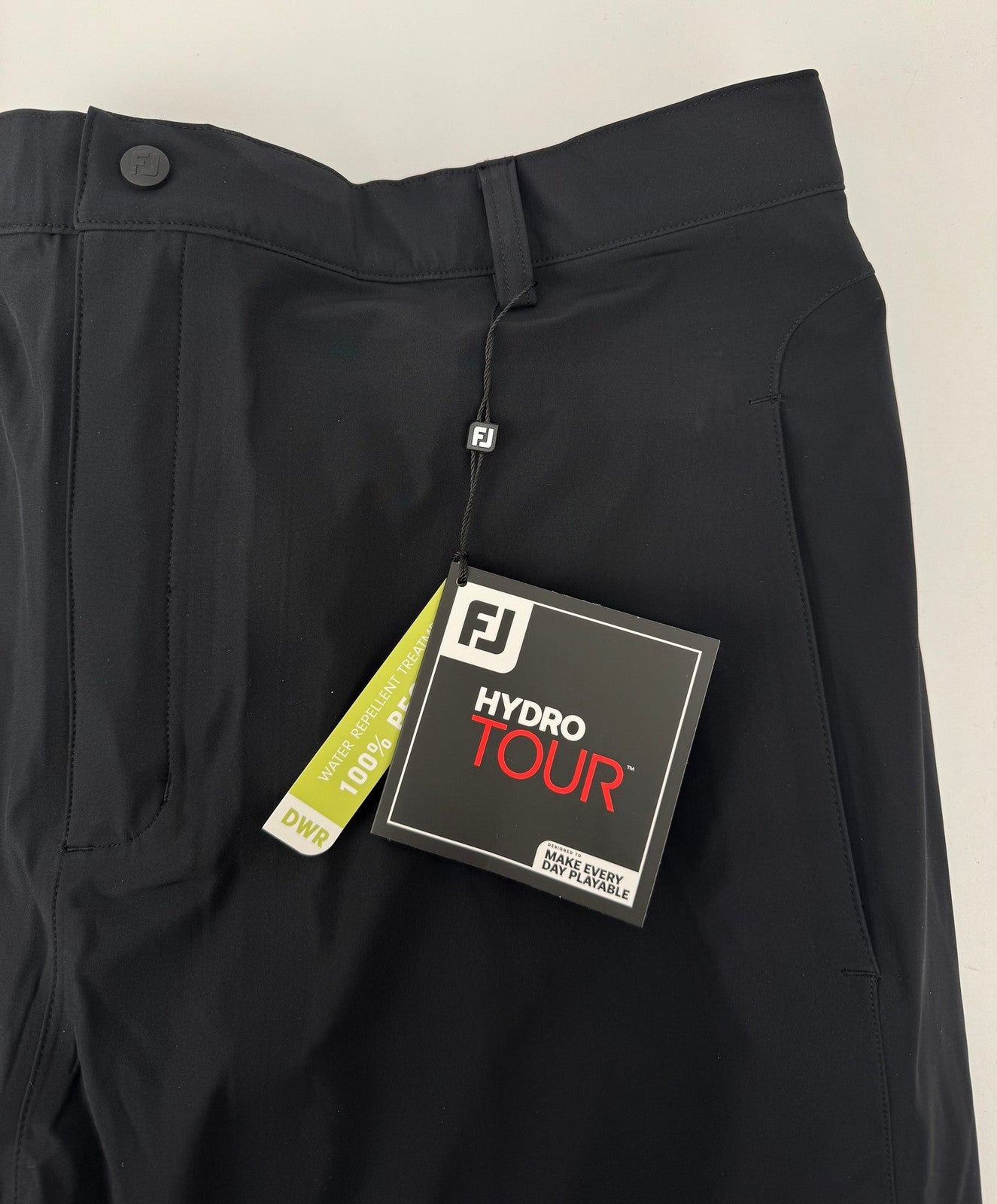 FootJoy HydroTour Trousers Men's 2XL Black Water Repellent Golf Pants/334452