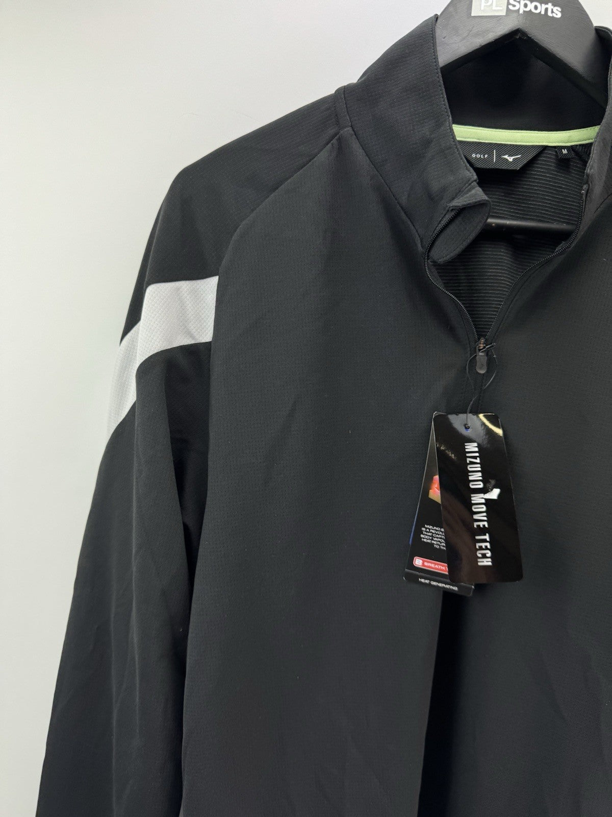 Mizuno Golf Pullover Breath Thermo Drop 1/4 Zip Black UK Medium /New /300602