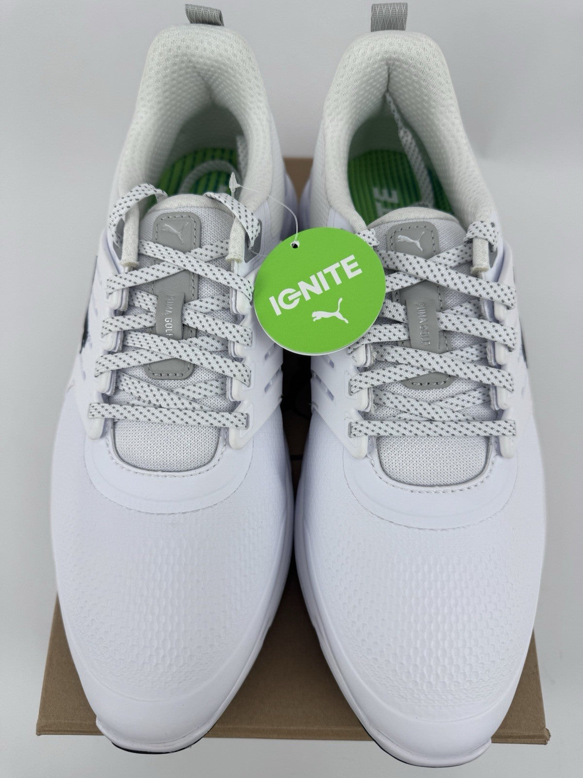 Puma Ignite Elevate 2 Tour Men's Golf Shoes Size UK 9.5 White Waterproof/321636