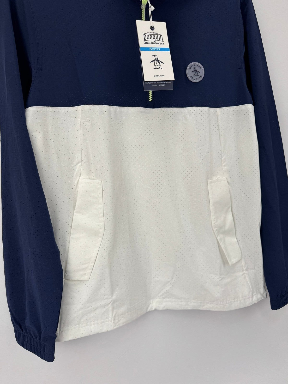 Penguin Sport Men's Jacket Size Small 1/4 Zip Colour Block Lightweight/365115