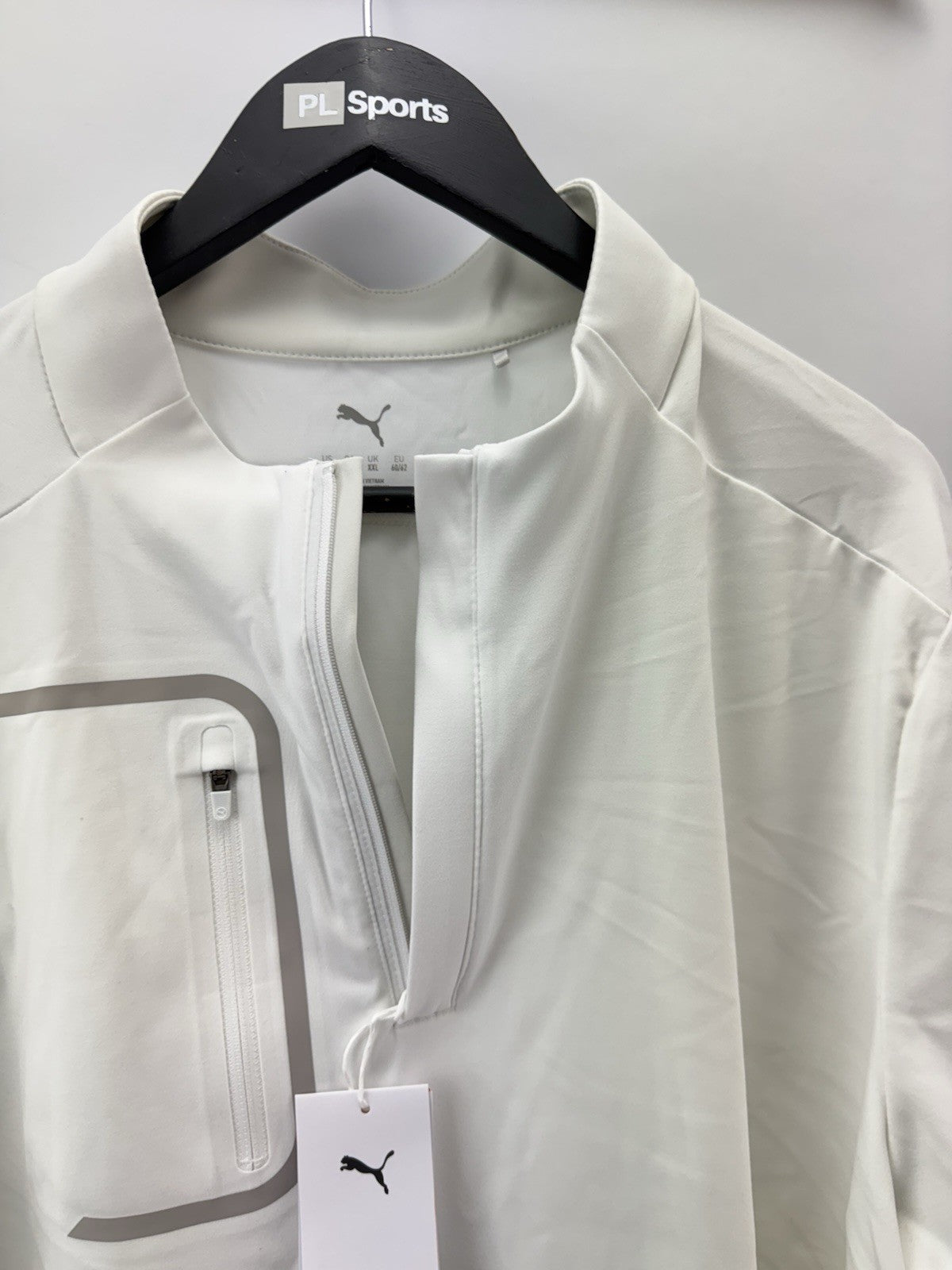 Puma Golf Mens 1/4 Zip Pullover Cloudspun Tech UK XXL /White/New /294893