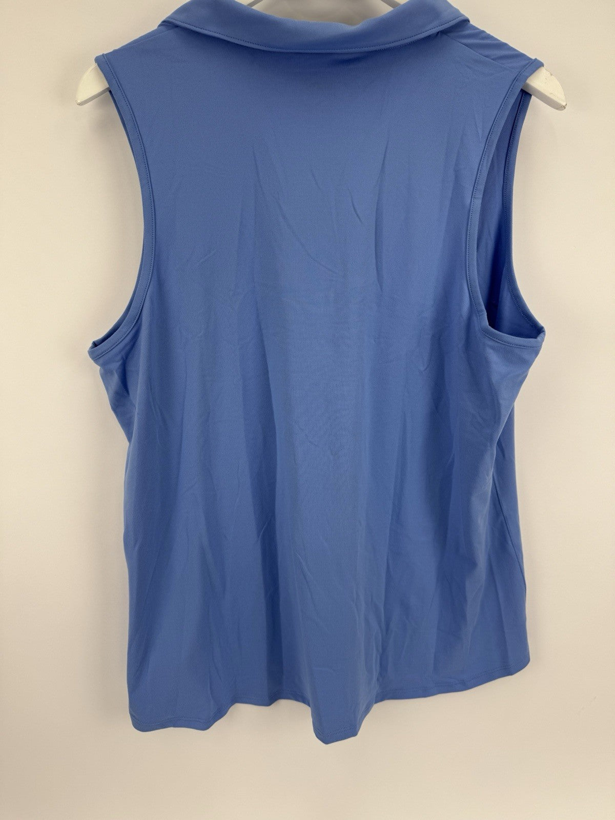 Women’s Puma Cloudspun Piped Sleeveless Golf Polo Size XL Blue Skies/ 318085