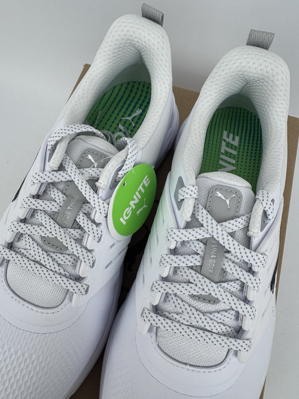 Puma Ignite Elevate 2 Tour Men's Golf Shoes Size UK 10 White Waterproof/319145