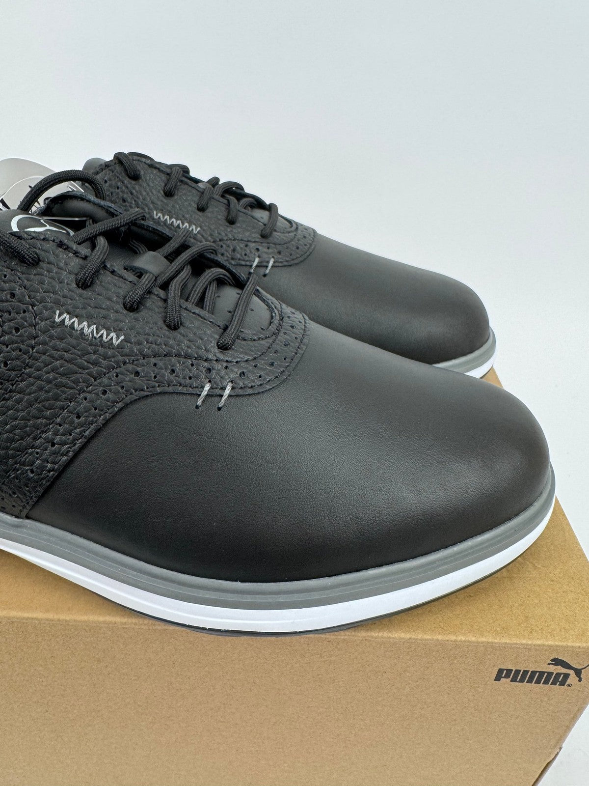 Puma Avant Golf Shoes Men's Size UK8 Waterproof Black Premium Lightweight/318457