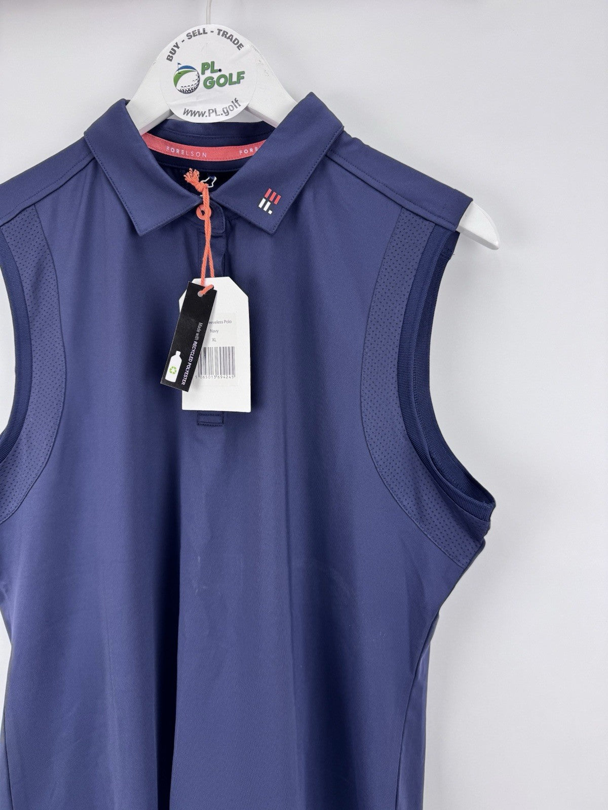 Forelson Stow Sleeveless Polo Women's XL Navy Golf Shirt Athletic Active/317982