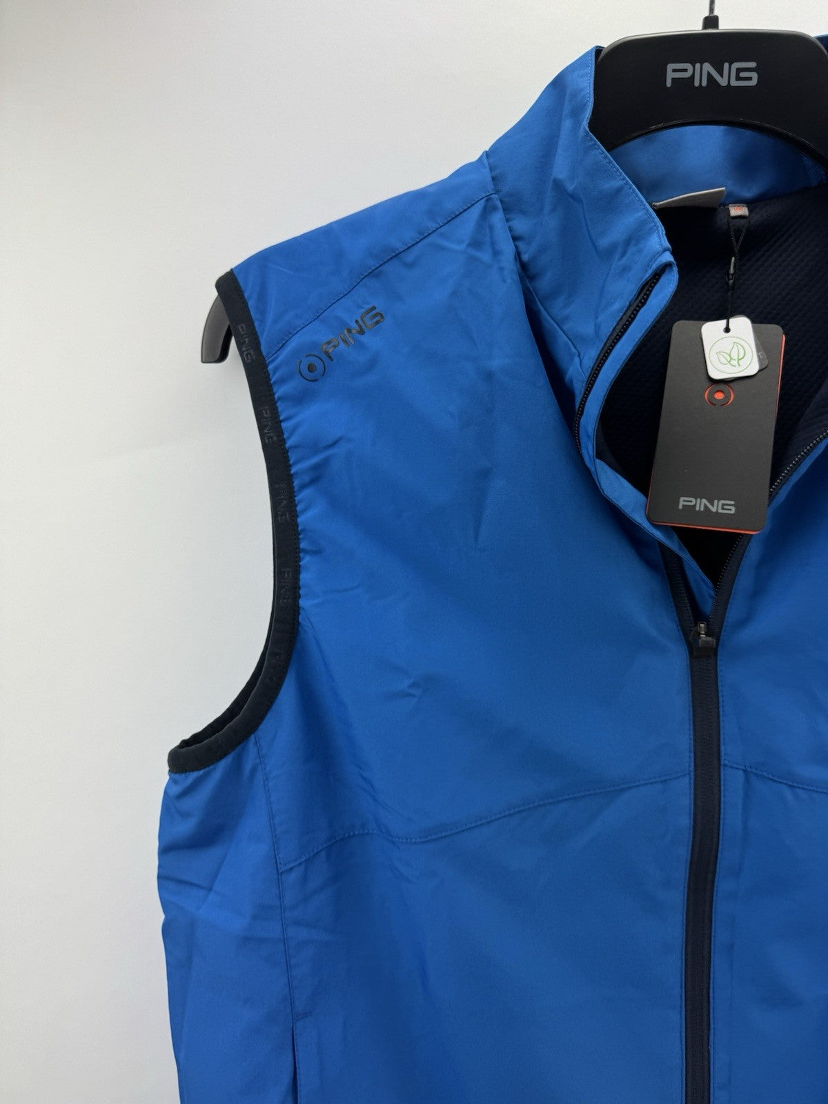 Ping Golf Mens Gilet Ashbourne Blue Sleeveless /Full Zip /Size UK M /New/272202
