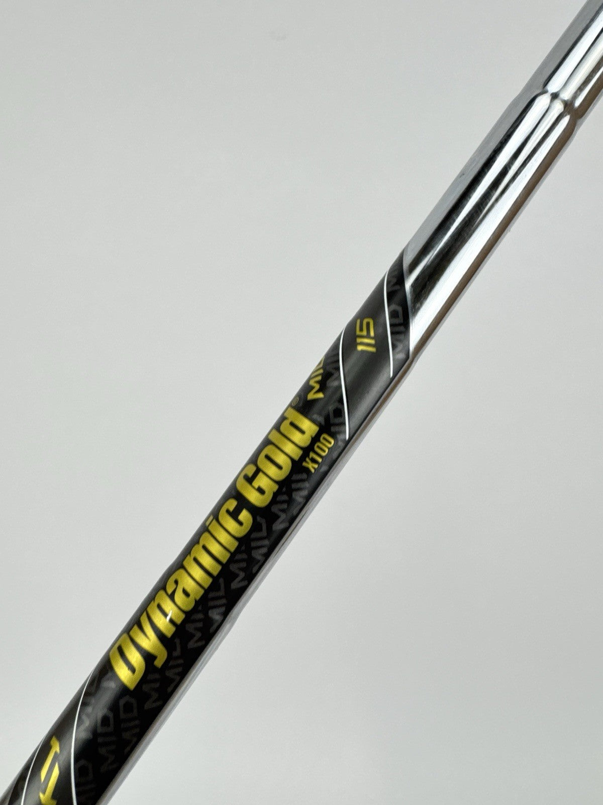 Dynamic Gold Mid 115 Iron Shaft X100 X Flex Steel 35.25” /0.355 Tapered /327015