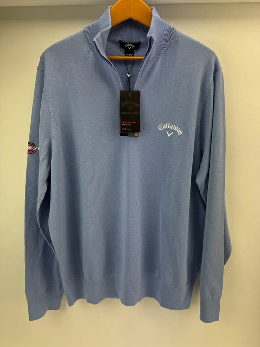 Callaway Odyssey Mens Pullover Blended Merino Thermal UK S /Blue /New /199920