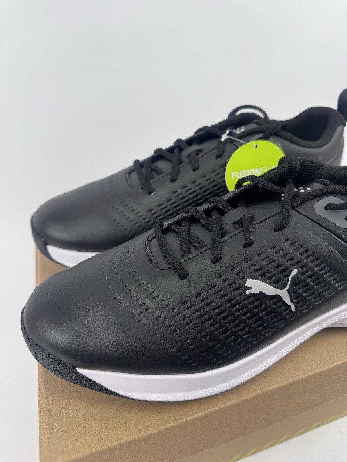 Puma Fusion Plus Spiked Golf Shoes Men's Size UK 10 Black Waterproof/320723