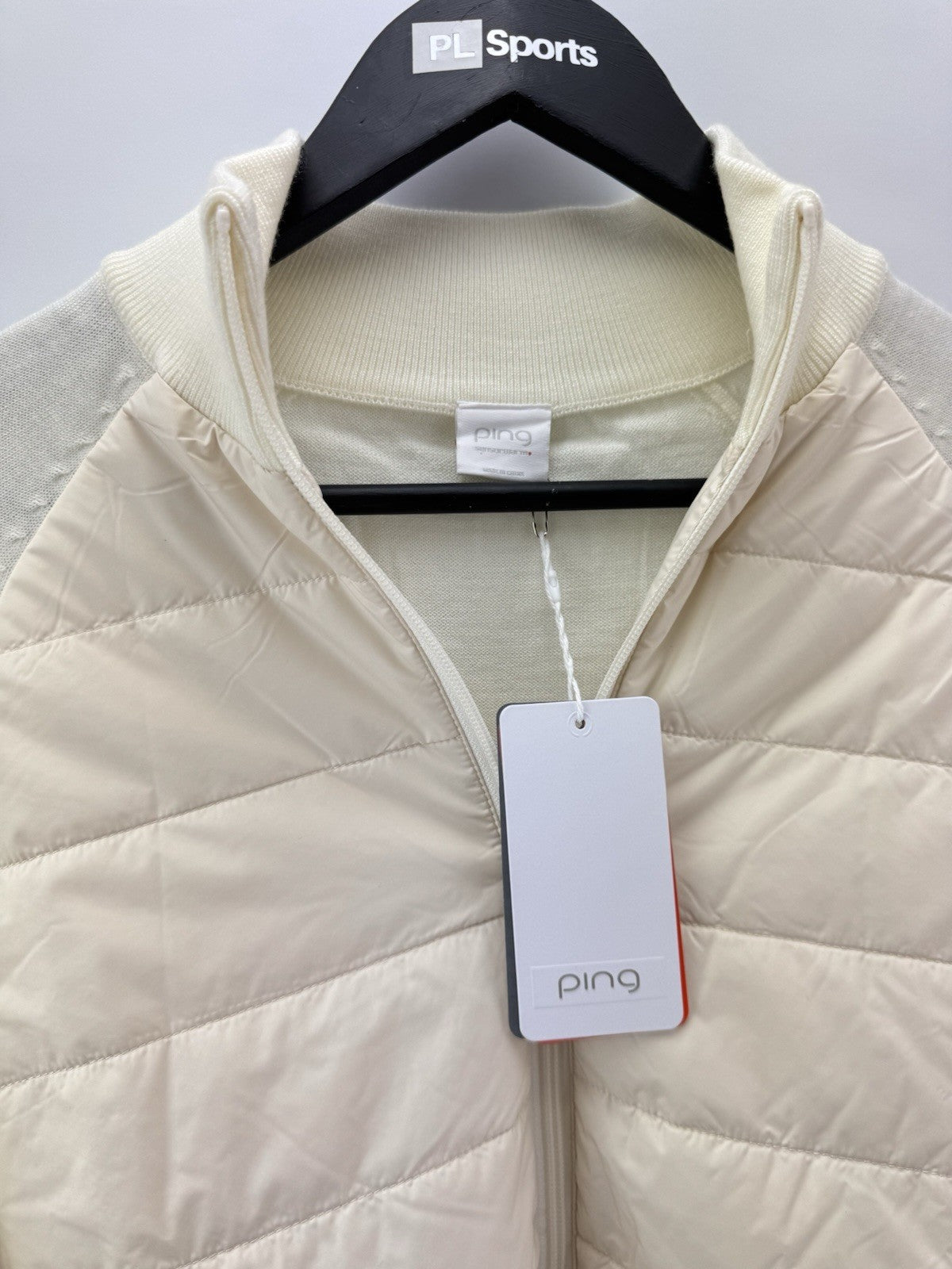 Ping Golf Ladies Jacket Fran Hybrid Full Zip UK 10 /Cream /New /279772