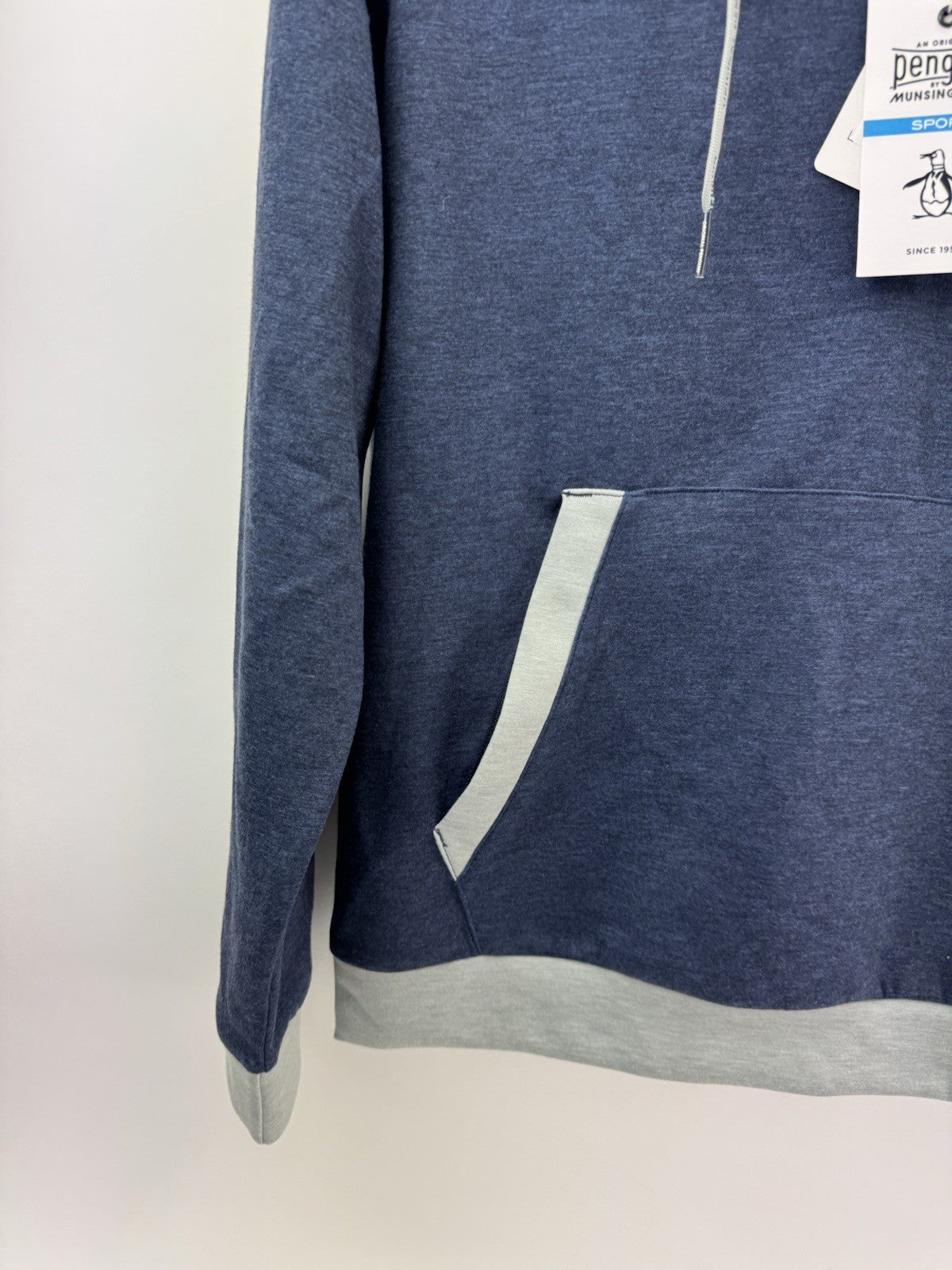 Original Penguin Golf Hoodie Earl Colour Block UK Medium /Navy /New /252141