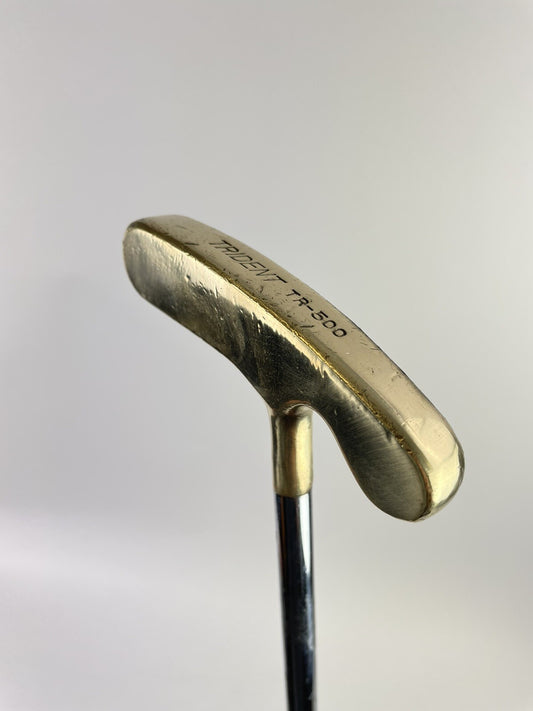 Brass Blade Golf Putter Trident TR-500 Two Way 34.5” Steel /New Grip /46650