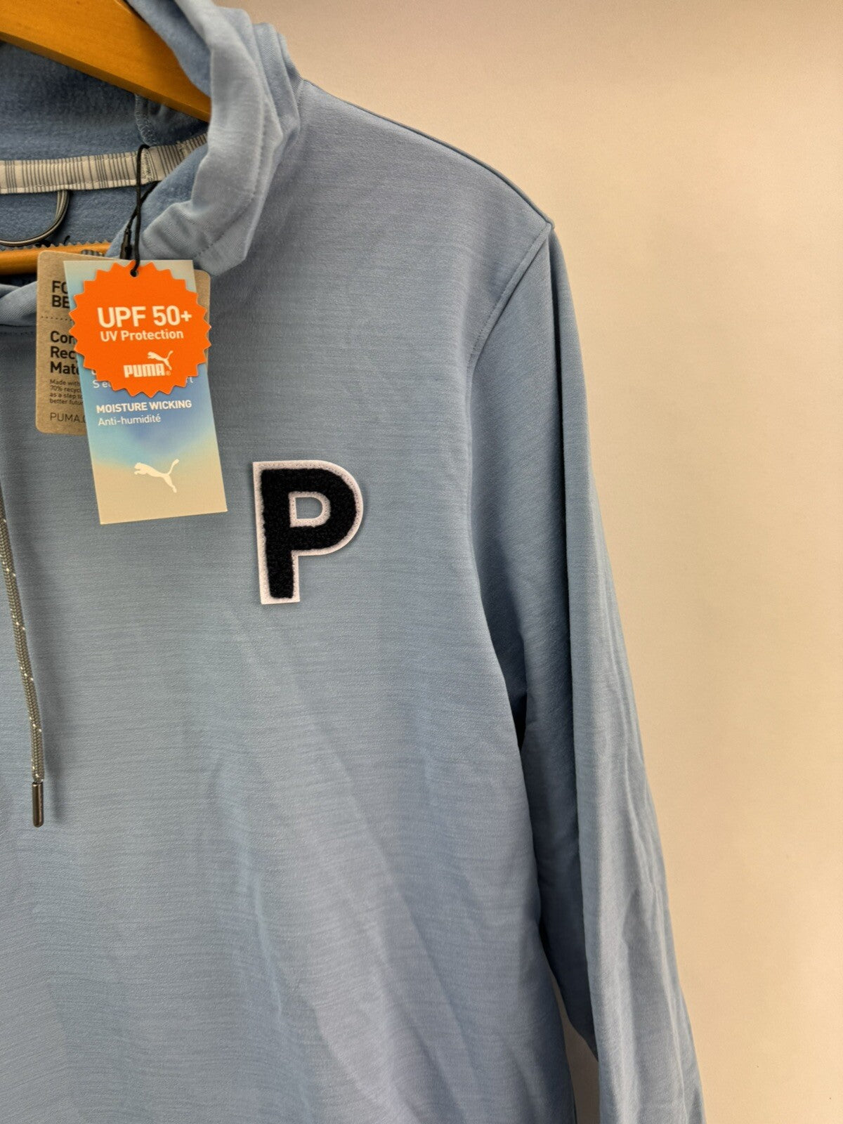 Puma Golf Hoodie Cloudspun Patch Blue UK Small /New /208454