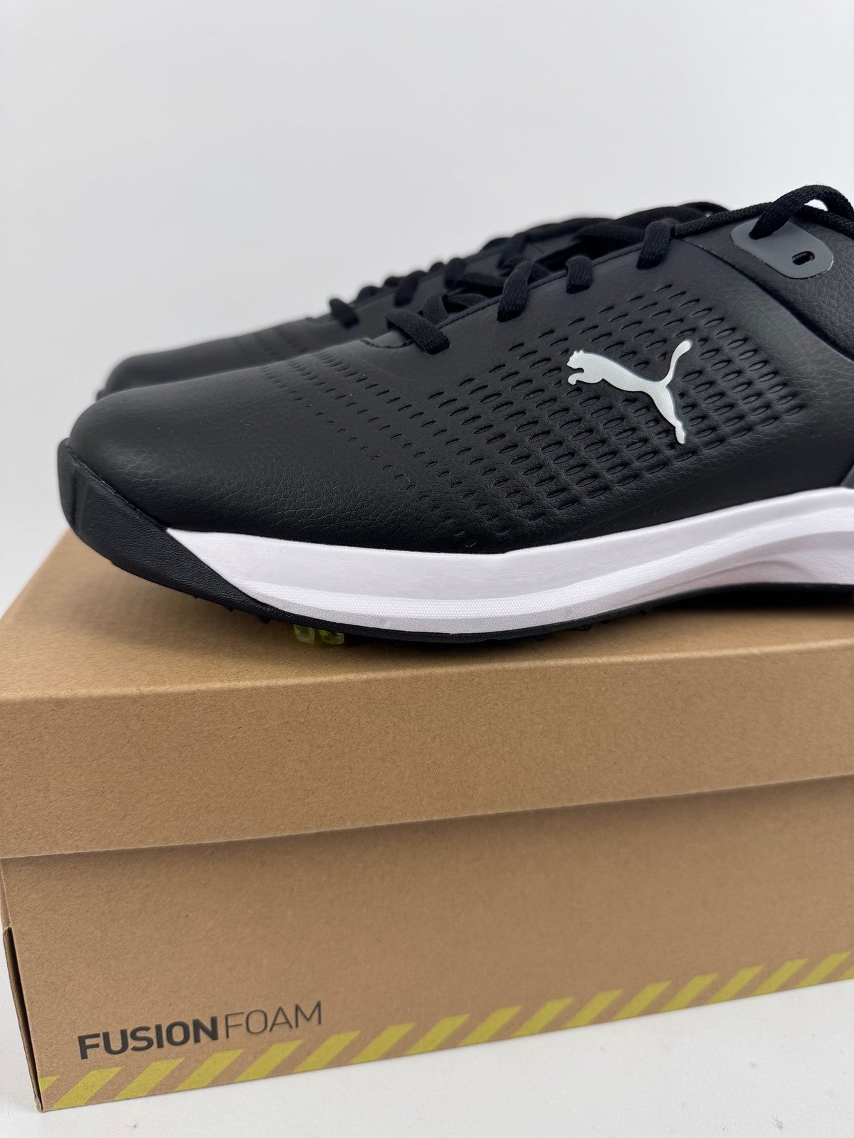 Puma Fusion Plus Spiked Golf Shoes Men's Size 8 Black Waterproof/323121