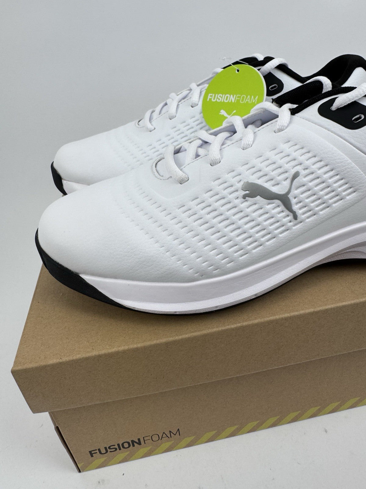 Puma Fusion Foam Fusion Plus Golf Shoes Mens Size UK 8  White Black/318602