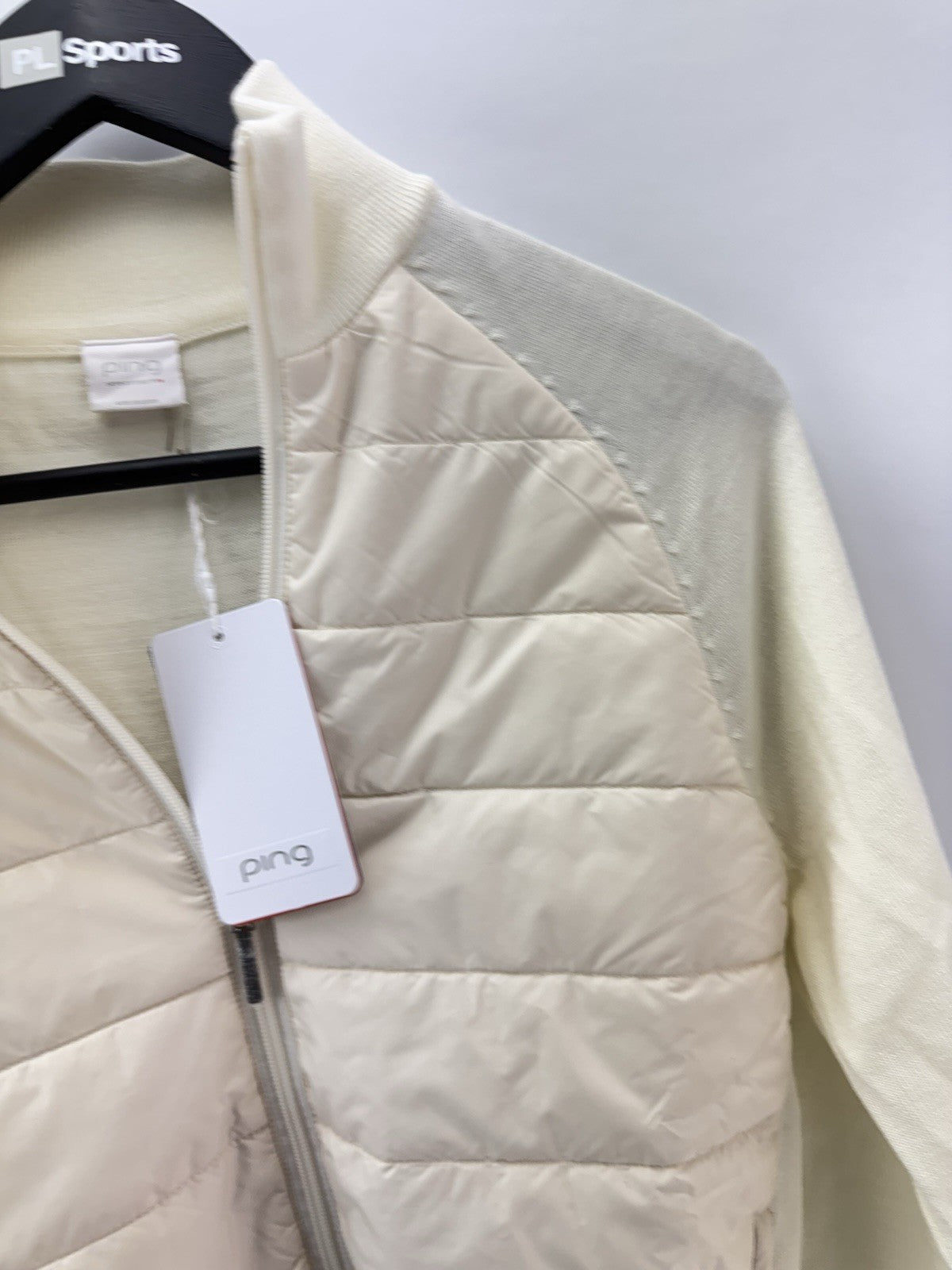 Ping Golf Ladies Jacket Fran Hybrid Full Zip UK 6 /Cream /New /279784