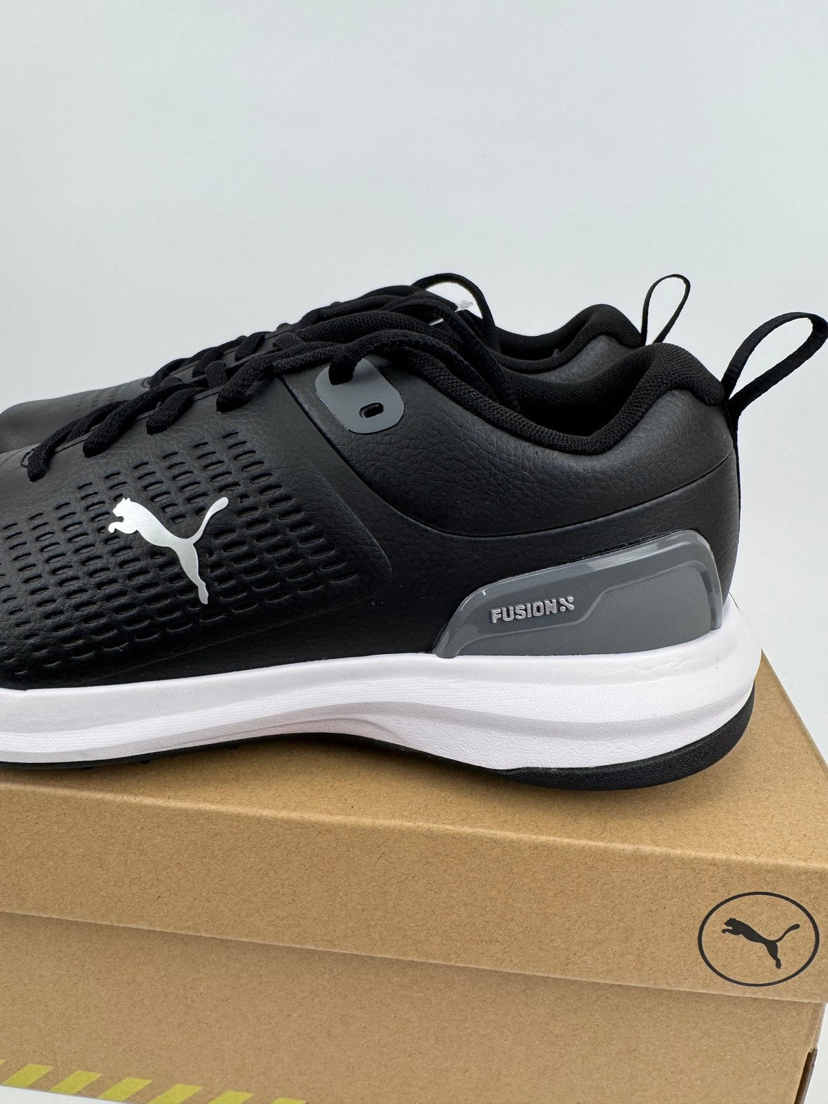 Puma Fusion Plus Spiked Golf Shoes Men's Size 8 Black Waterproof/323122