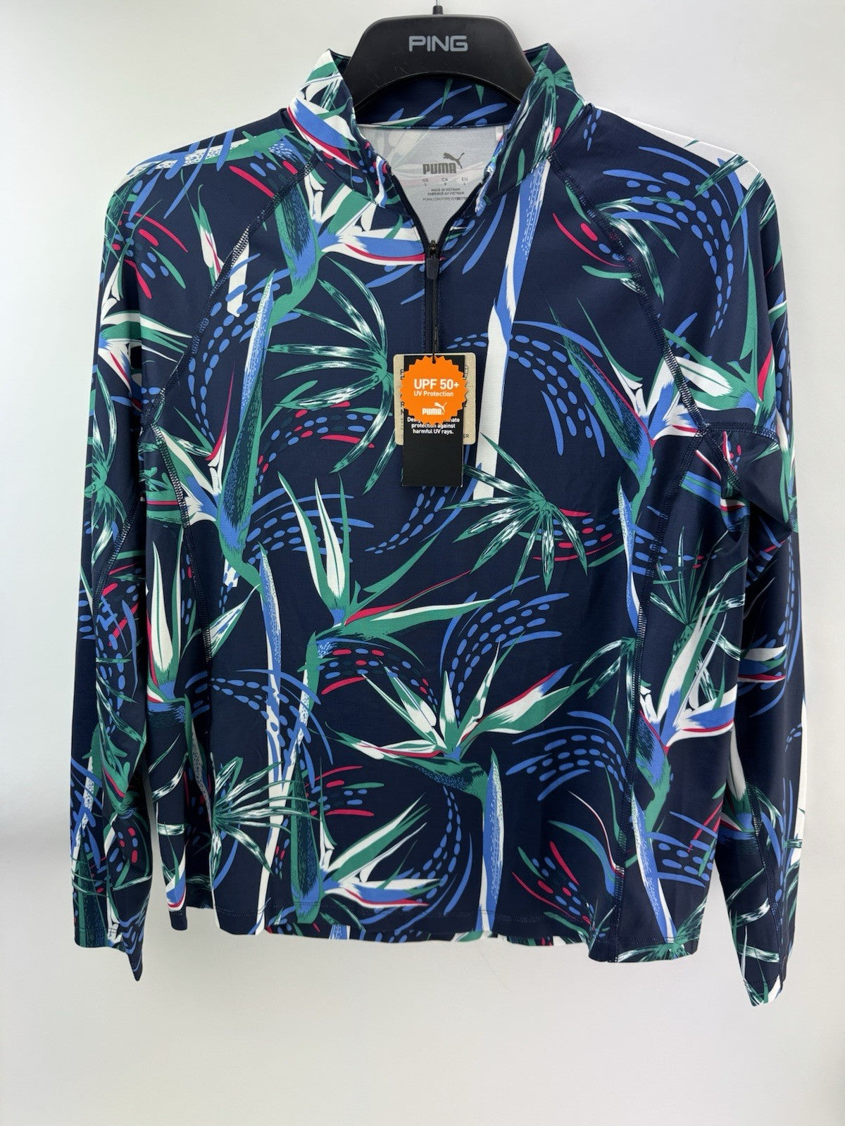 Puma Ladies Golf Pullover You-v Paradise Lightweight UK Large /New /223110