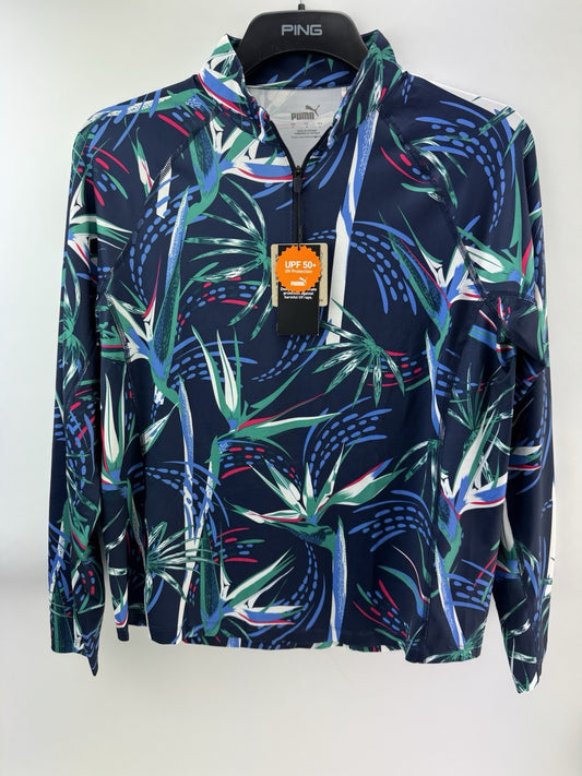 Puma Ladies Golf Pullover You-v Paradise Lightweight UK Large /New /223110