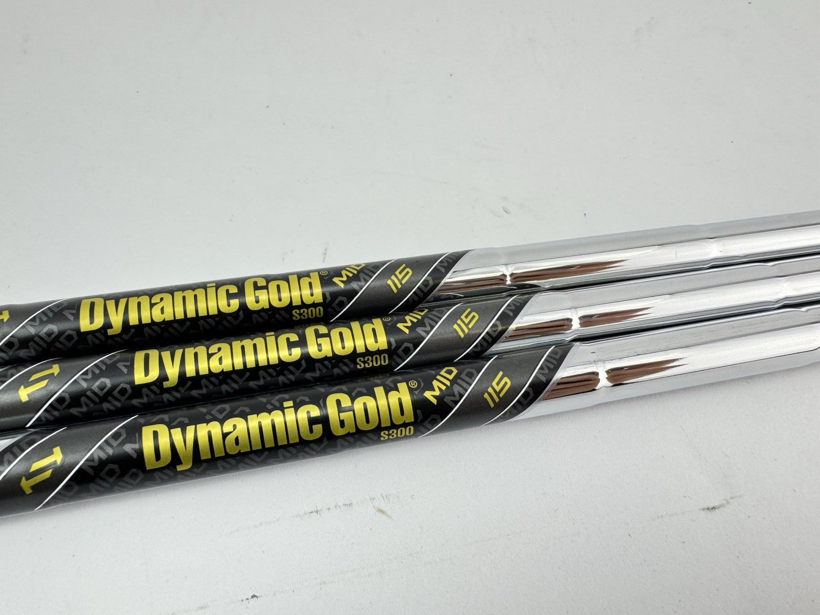 Dynamic Gold Wedge Shaft Set (3) Mid 115 S300  Stiff Steel /0.355 Tapered /292503
