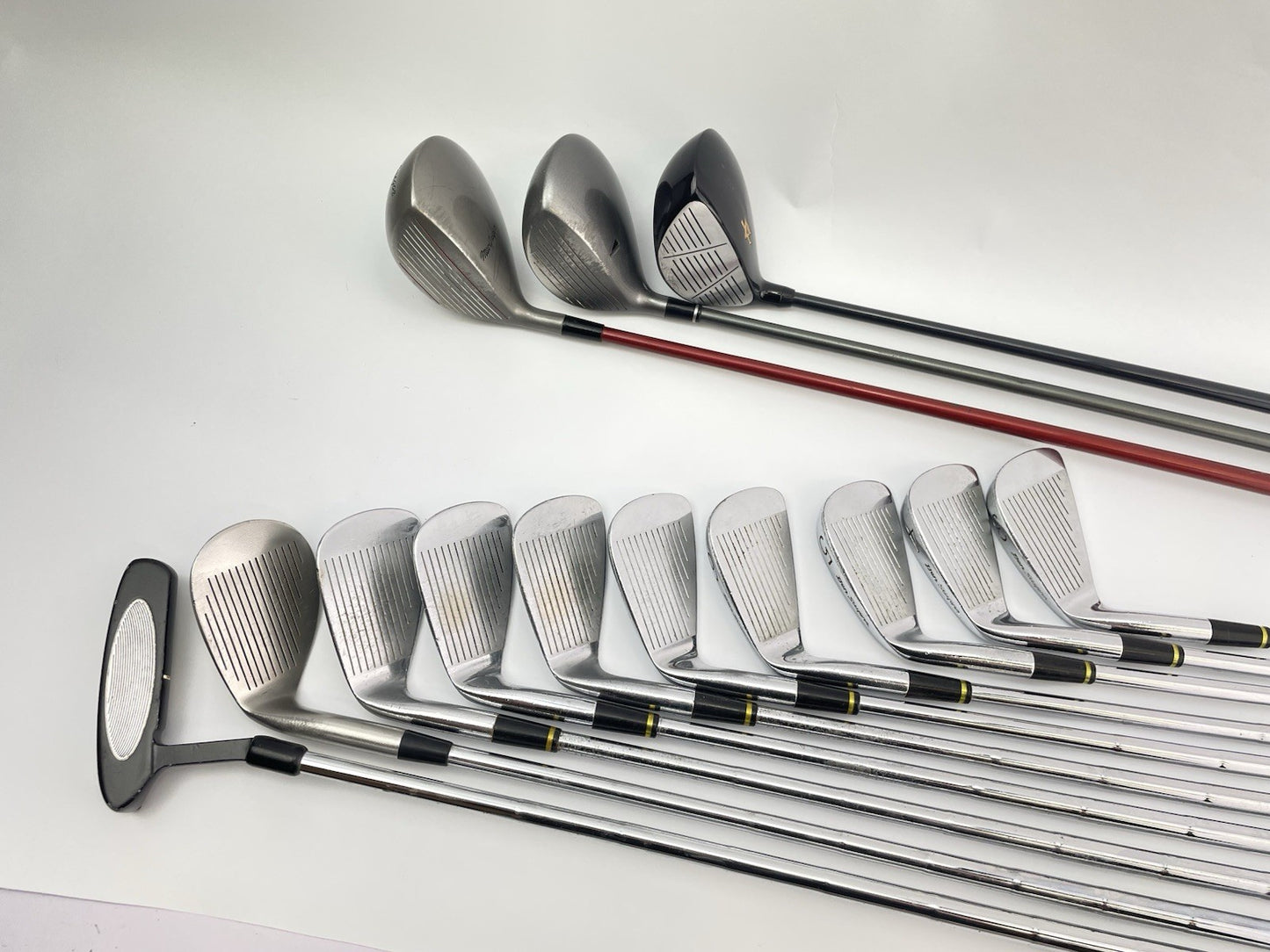Mens Golf Package Set 13 Clubs Regular Flex /Right /New Grips /Cart Bag /283085