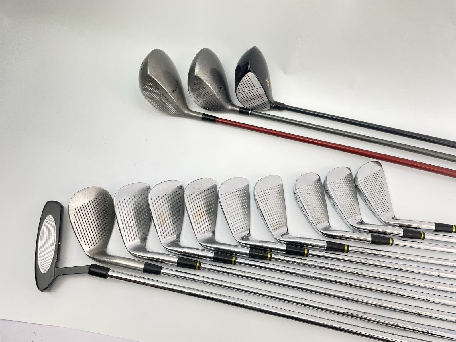 Mens Golf Package Set 13 Clubs Regular Flex /Right /New Grips /Cart Bag /283085