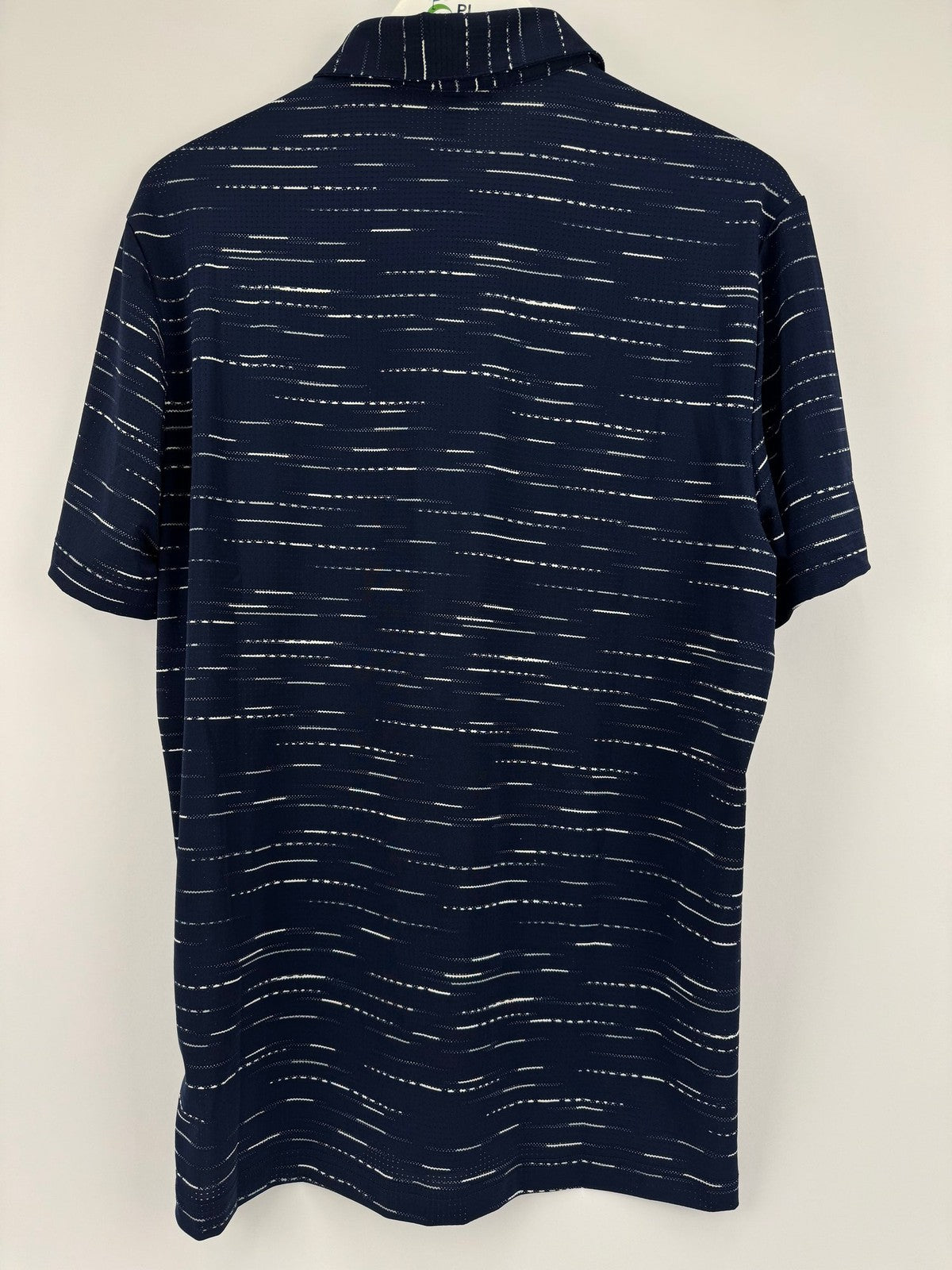 Adidas Ultimate365 Mesh Print Golf Polo Shirt Men's Size Medium Navy/329394