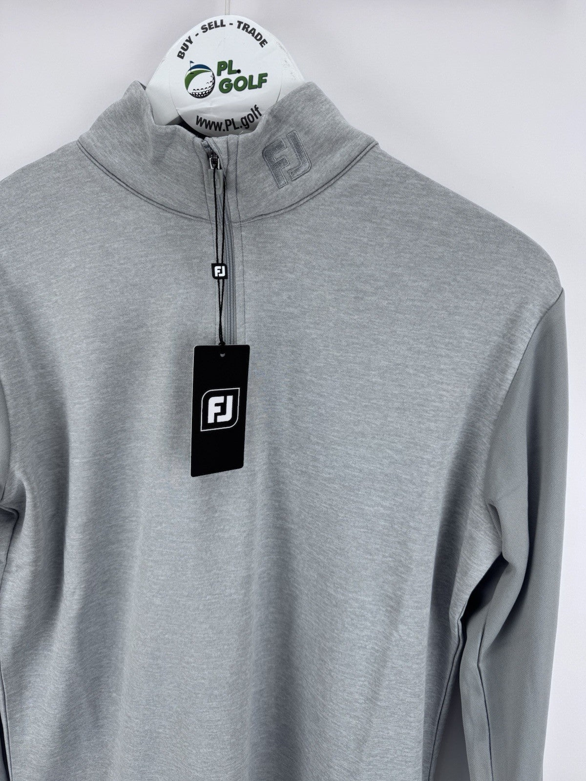 FootJoy Tonal Heather Chill-Out Pullover Mens Size Small Grey Long Sleeve/317132