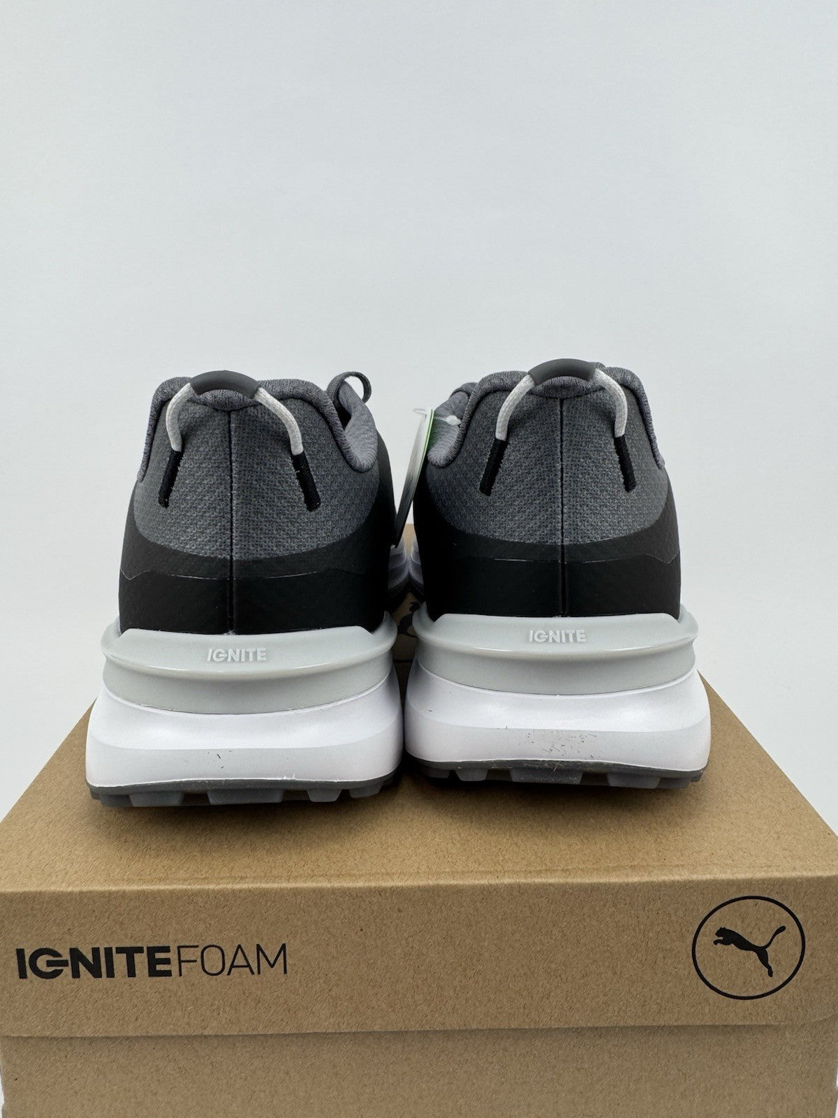 Puma Ignite Elevate X Men's Golf Shoes Size UK 8.5 Slate Black Ash Grey/318383