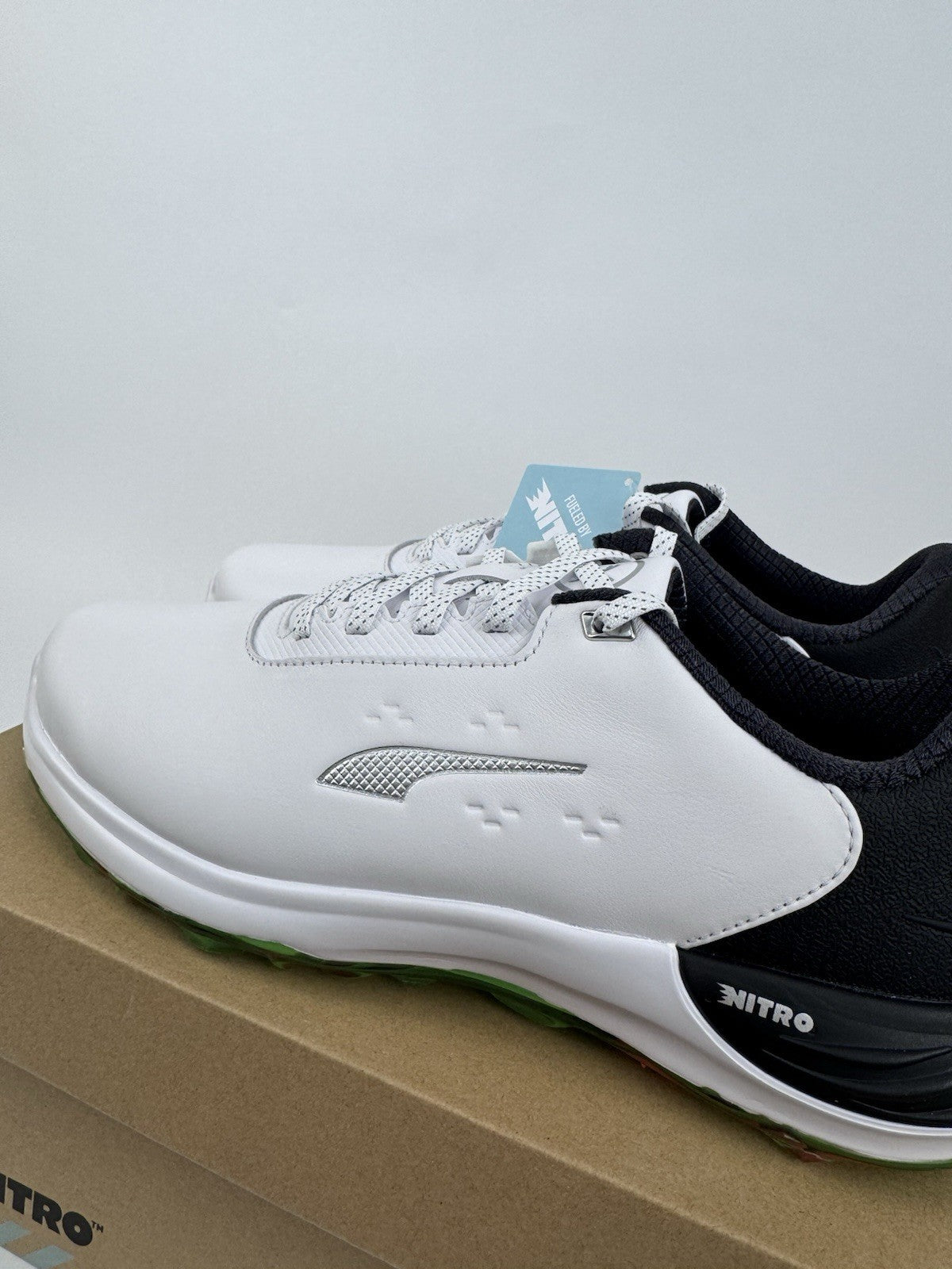 Puma Phantomcat Nitro Men's Golf Shoes Size UK 8.5 White Black Fluro/320352