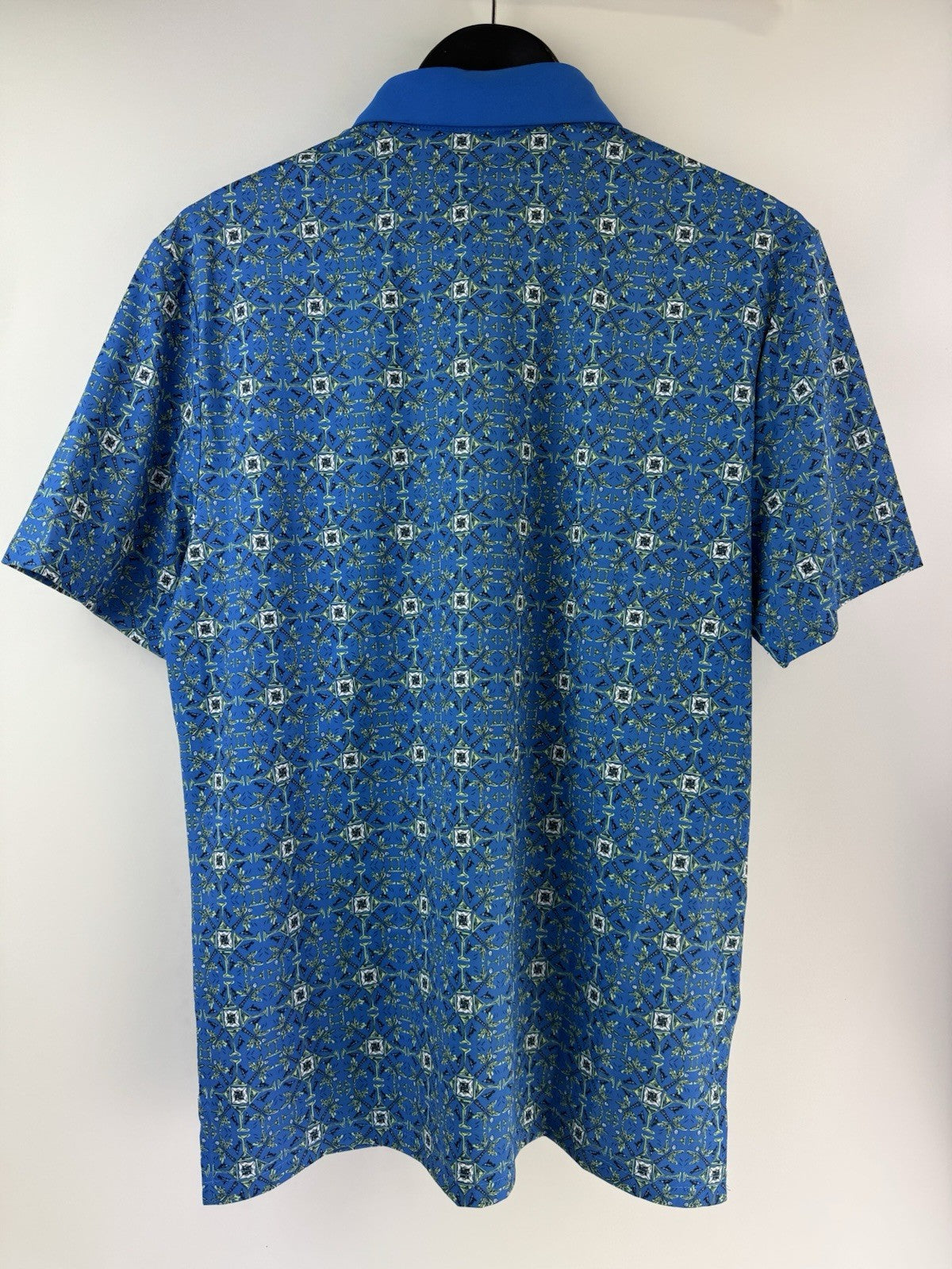 Men’s Original Penguin All Over Cocktail Golf Polo Size Small/ French Blue/311369