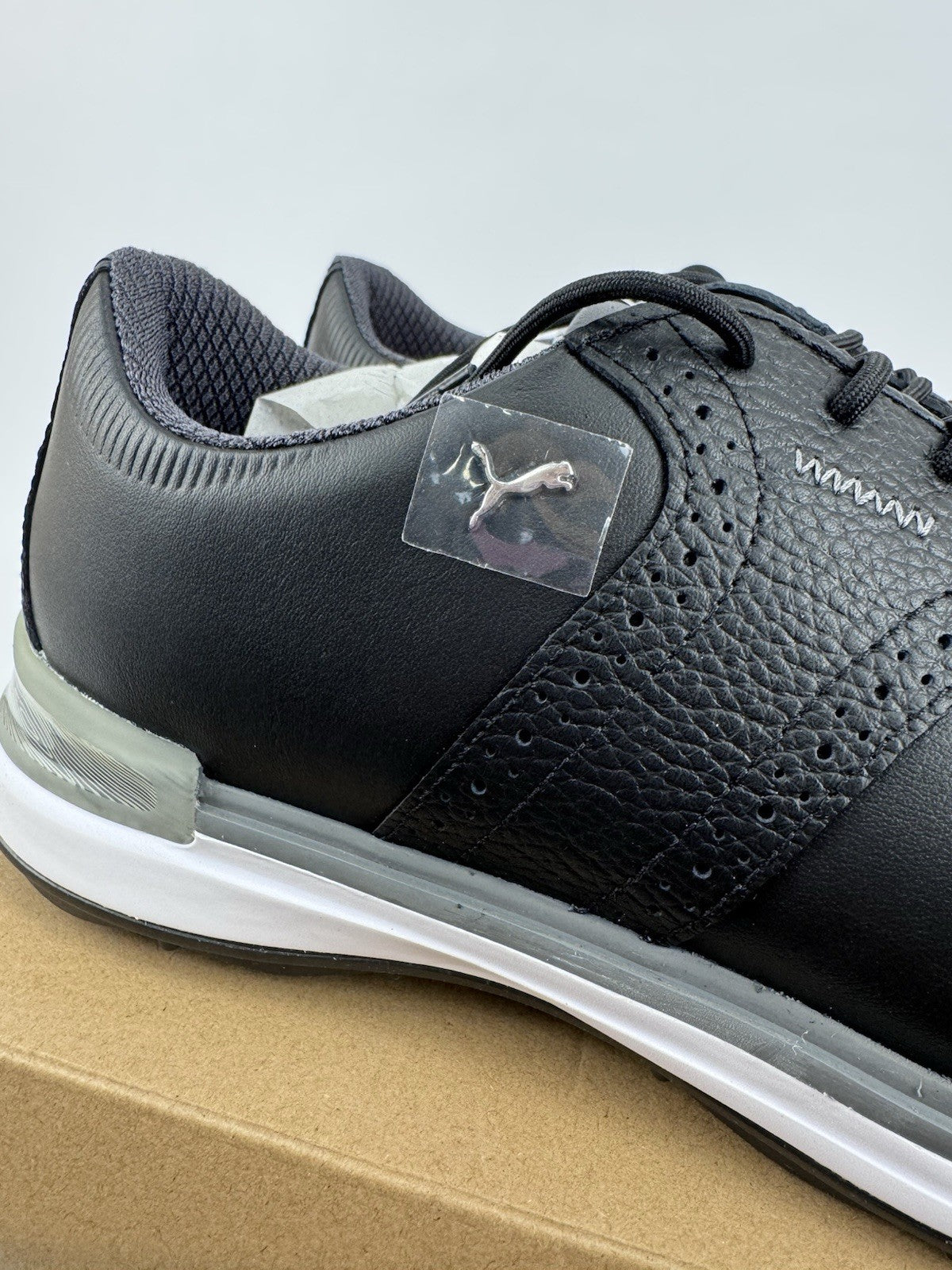 Puma Avant Golf Shoes Men's Size UK 10 Waterproof Black Premium/318406