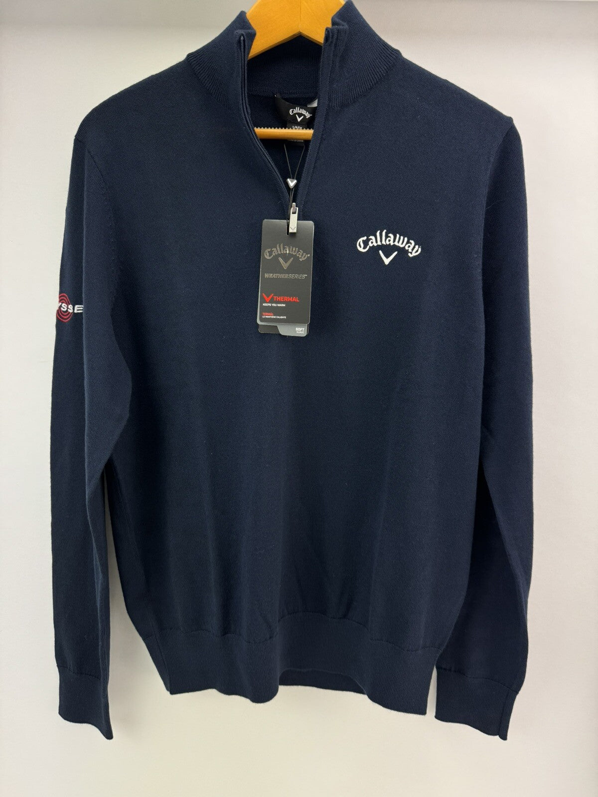 Callaway Odyssey Mens Pullover Blended Merino Thermal UK Small /Navy /New /199960