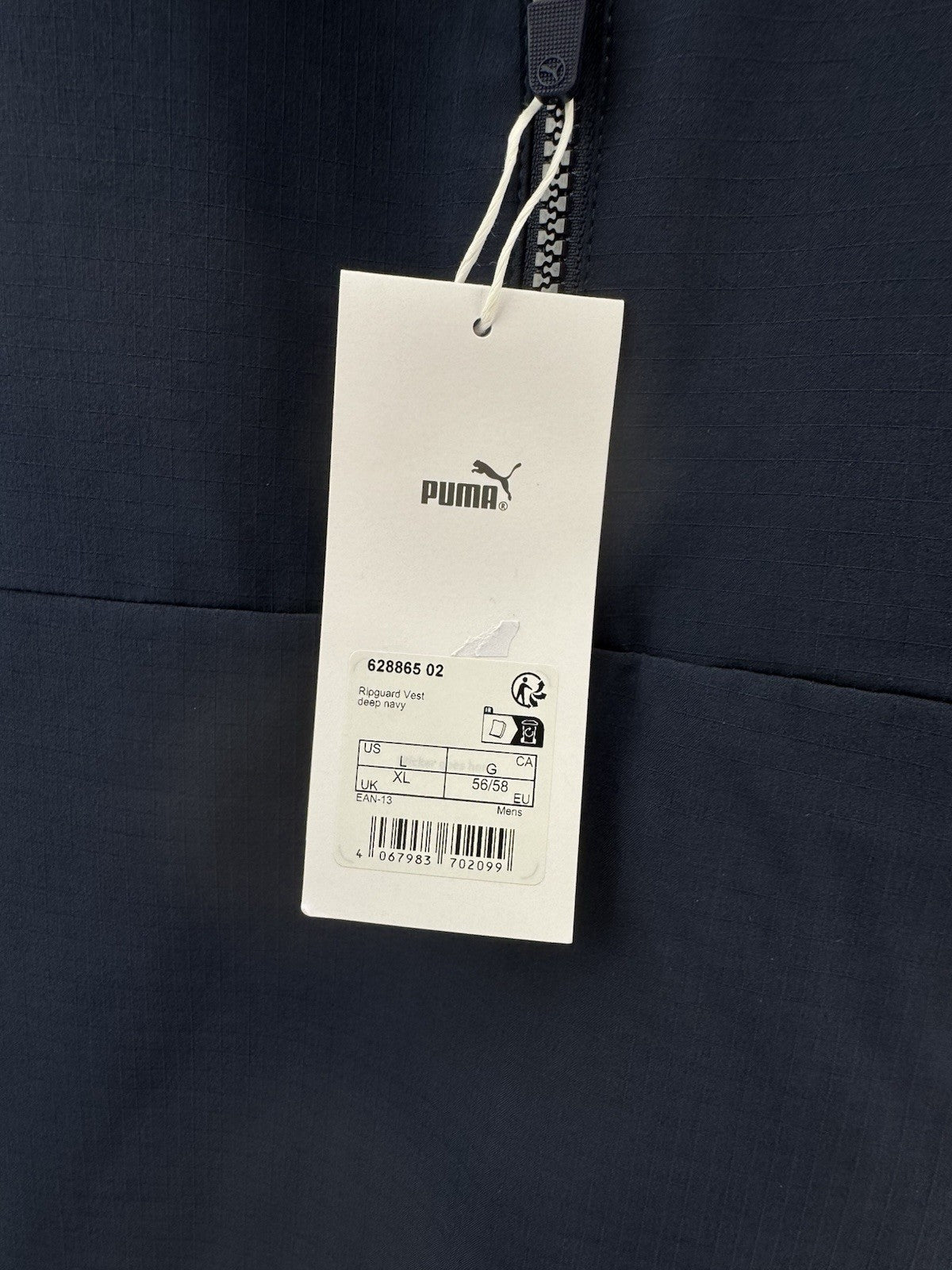 Puma Golf Pullover Vest Ripguard 1/4 Zip /UK XL /Navy /New /295347