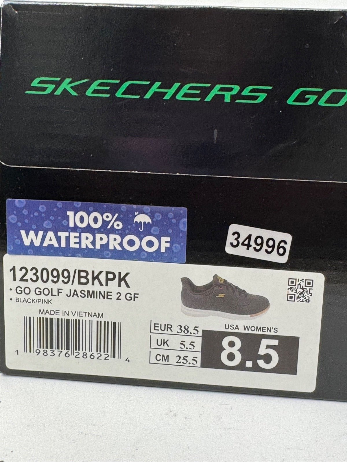 Skechers Go Golf Jasmine 2 GF Women's Golf Shoes Size UK 5.5 Black Pink/349968