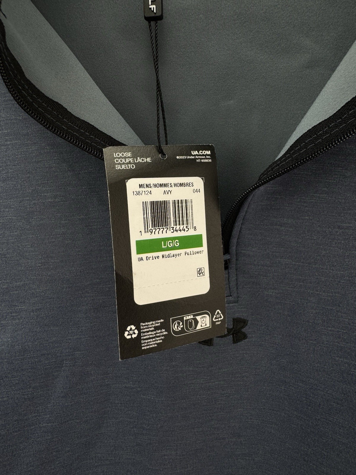Under Armour Golf Pullover Drive Midlayer UK Large /1/4 Zip /New /275567
